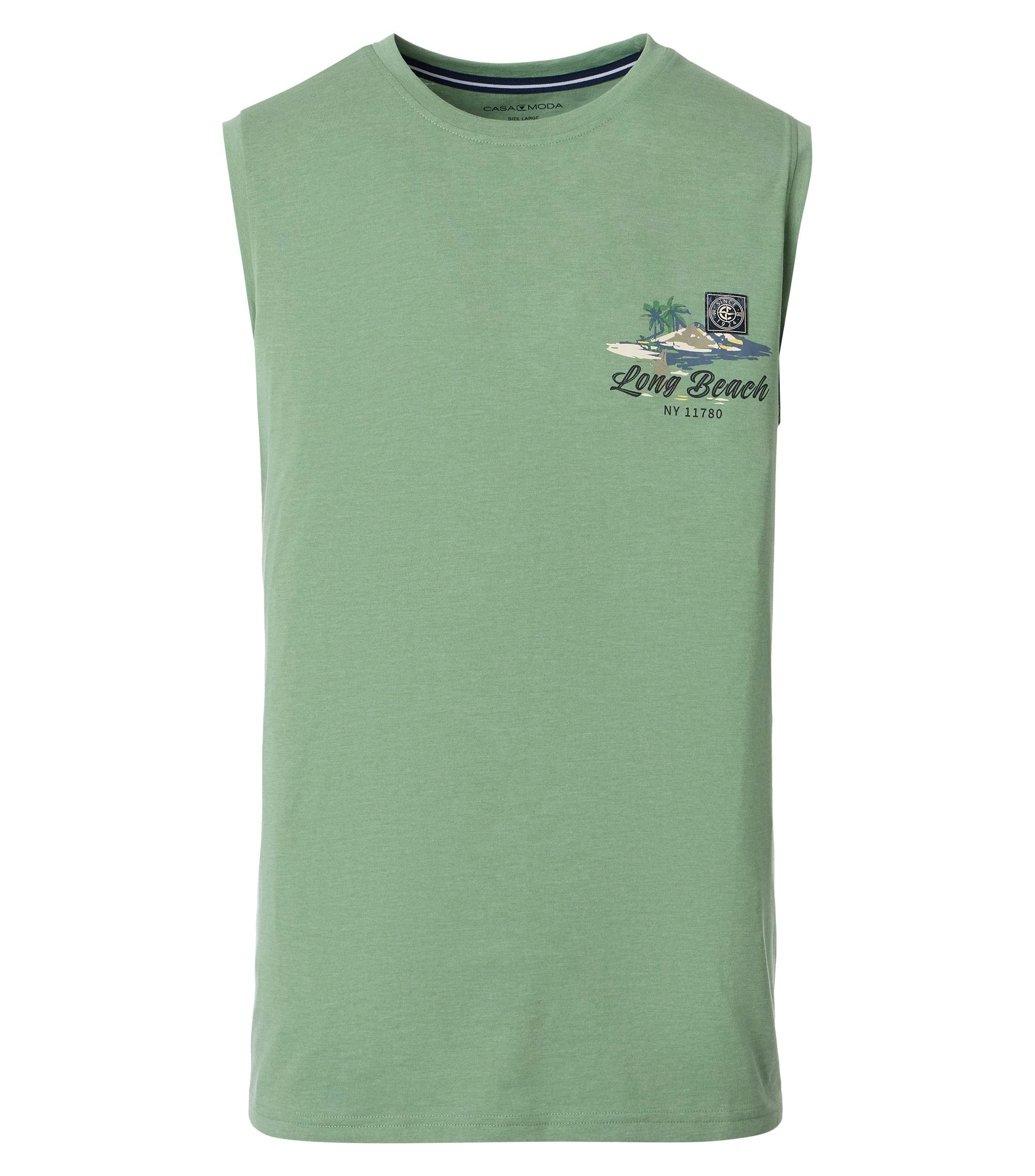 Ein T-Shirt im uni Muster in der Farbe Grün