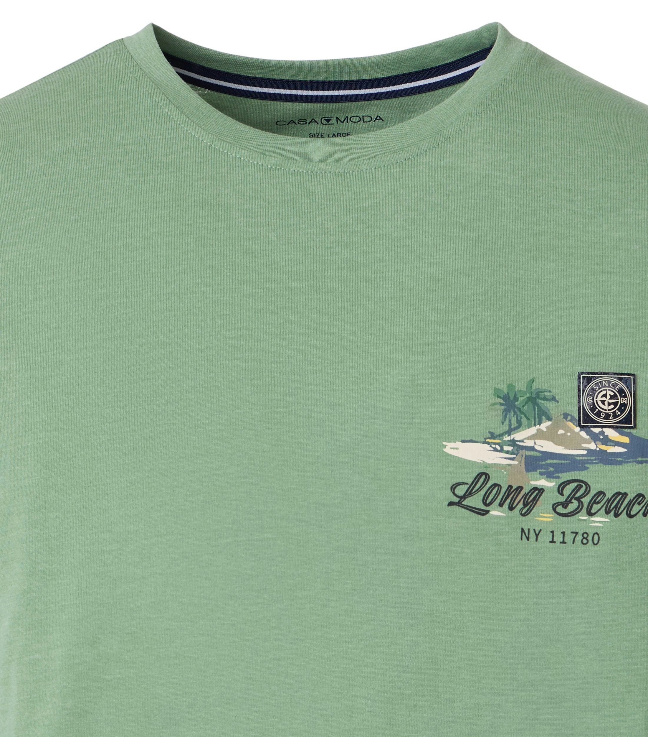 Ein T-Shirt im uni Muster in der Farbe Grün