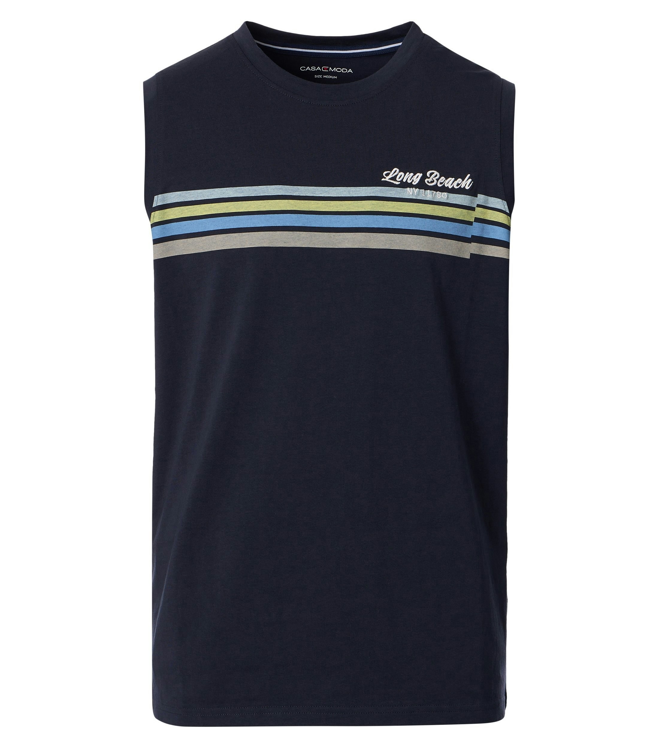 Ein T-Shirt im uni Muster in der Farbe Dunkelblau