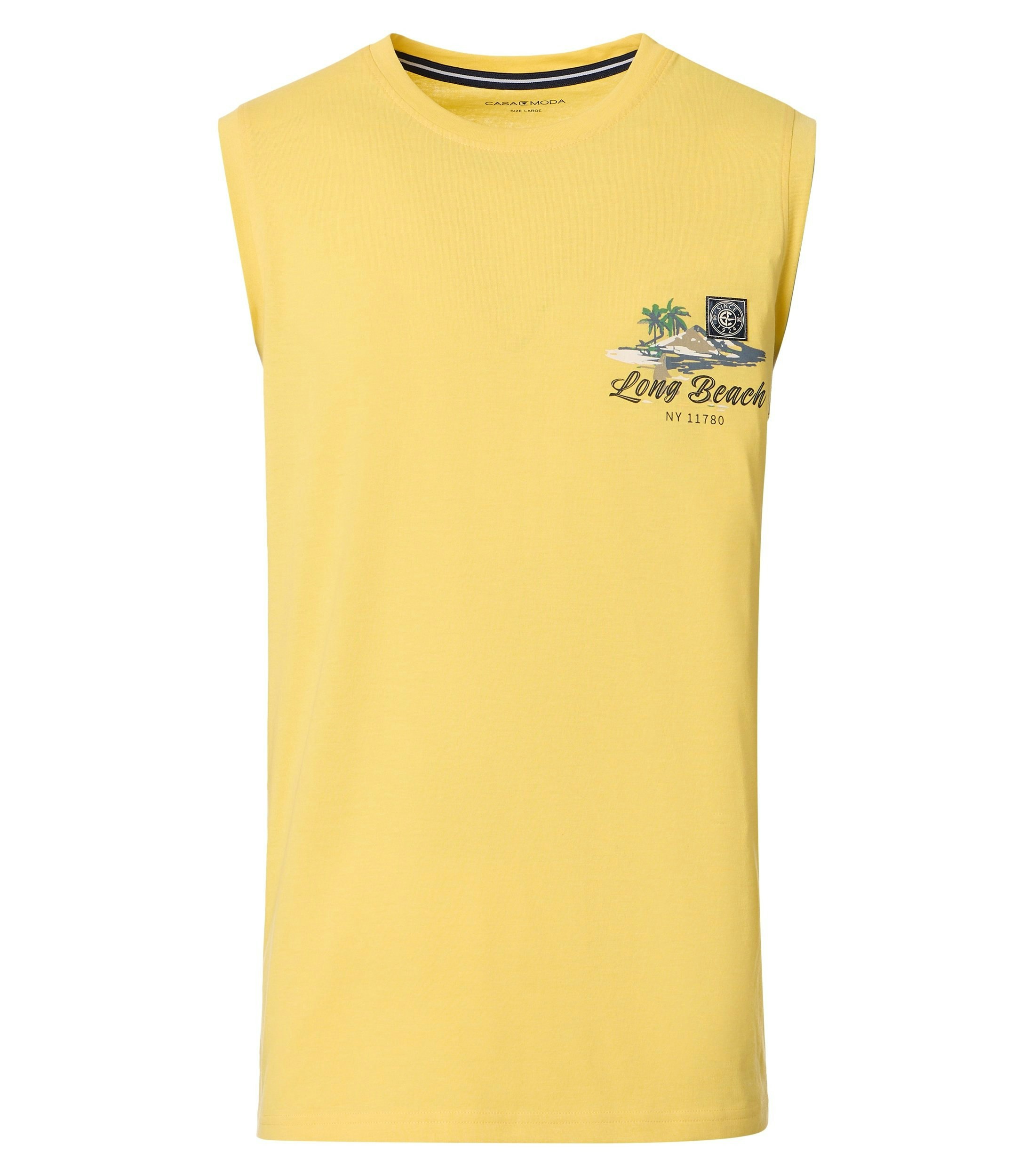 Ein T-Shirt im uni Muster in der Farbe Gelb
