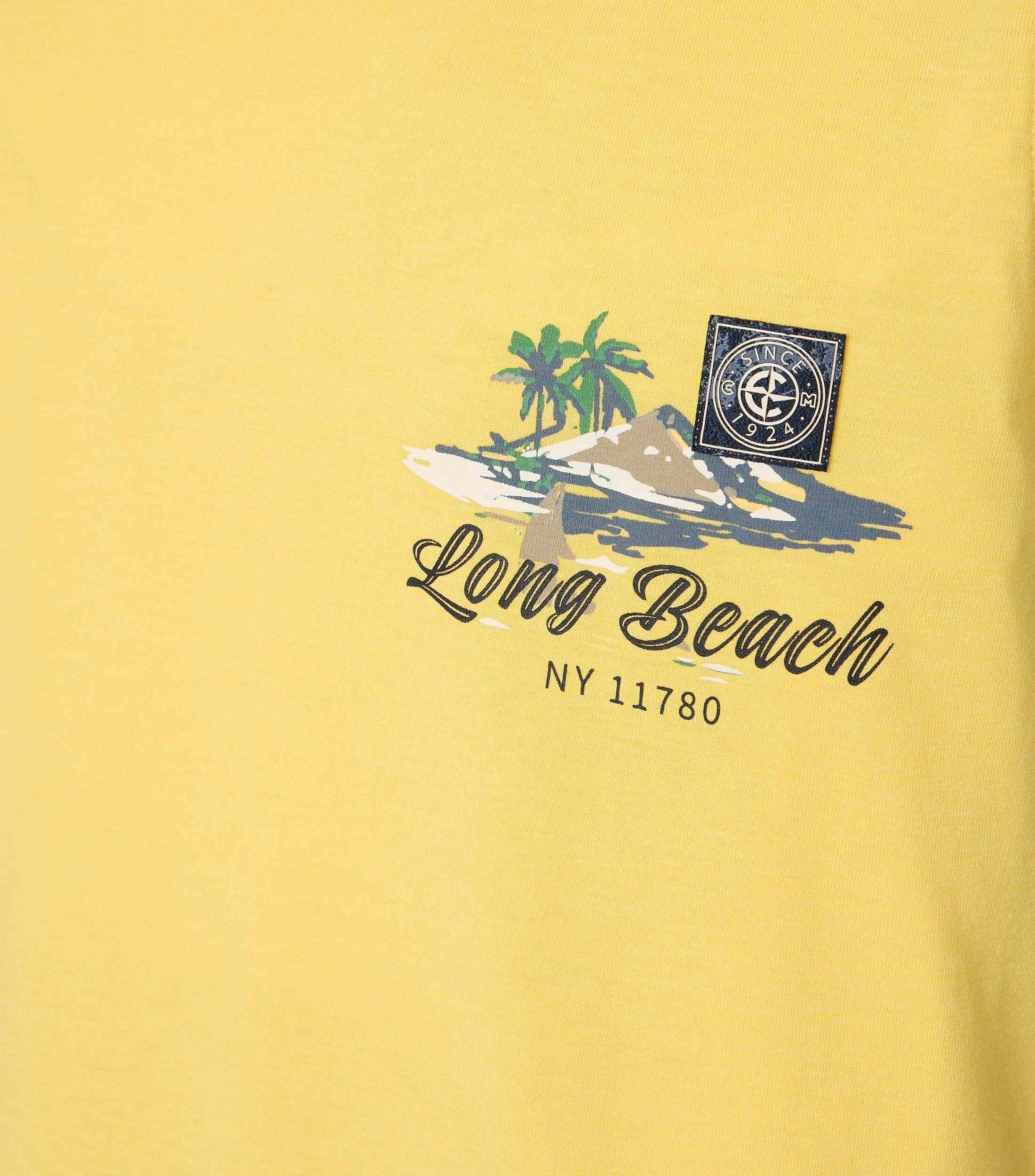 Ein T-Shirt im uni Muster in der Farbe Gelb