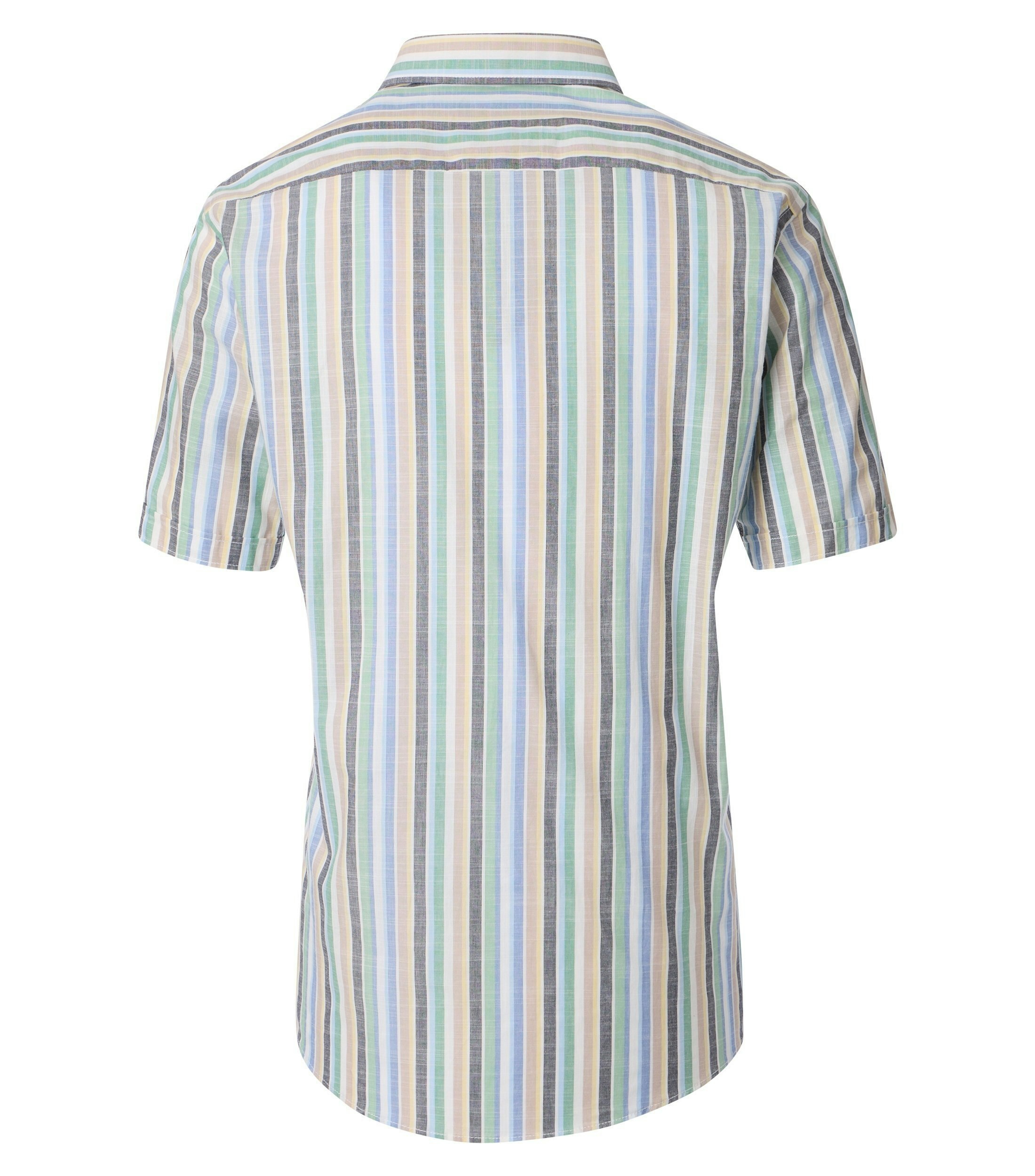Ein Freizeithemd im gestreift Muster in der Farbe Blau