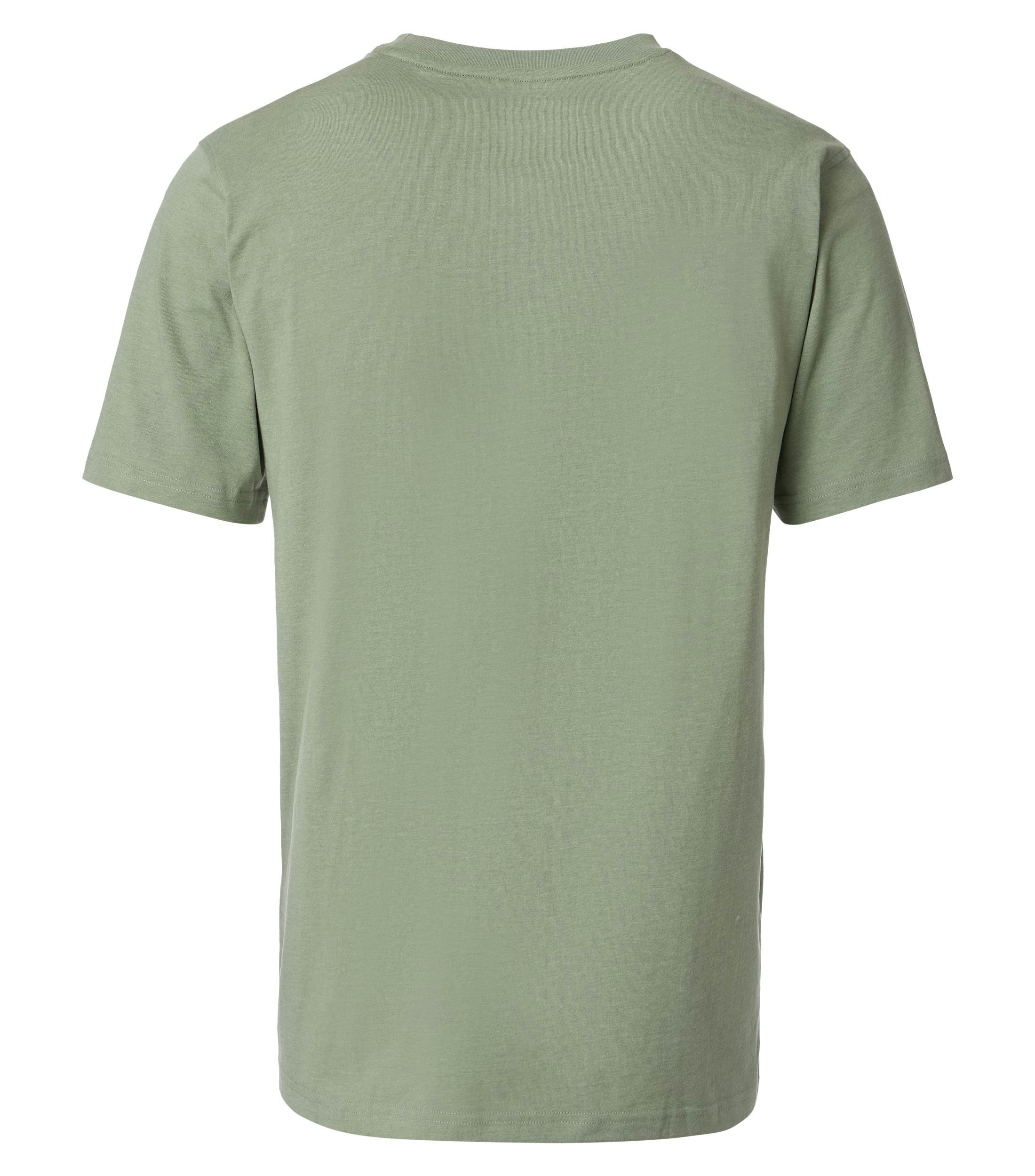 Ein T-Shirt im uni Muster in der Farbe Grün