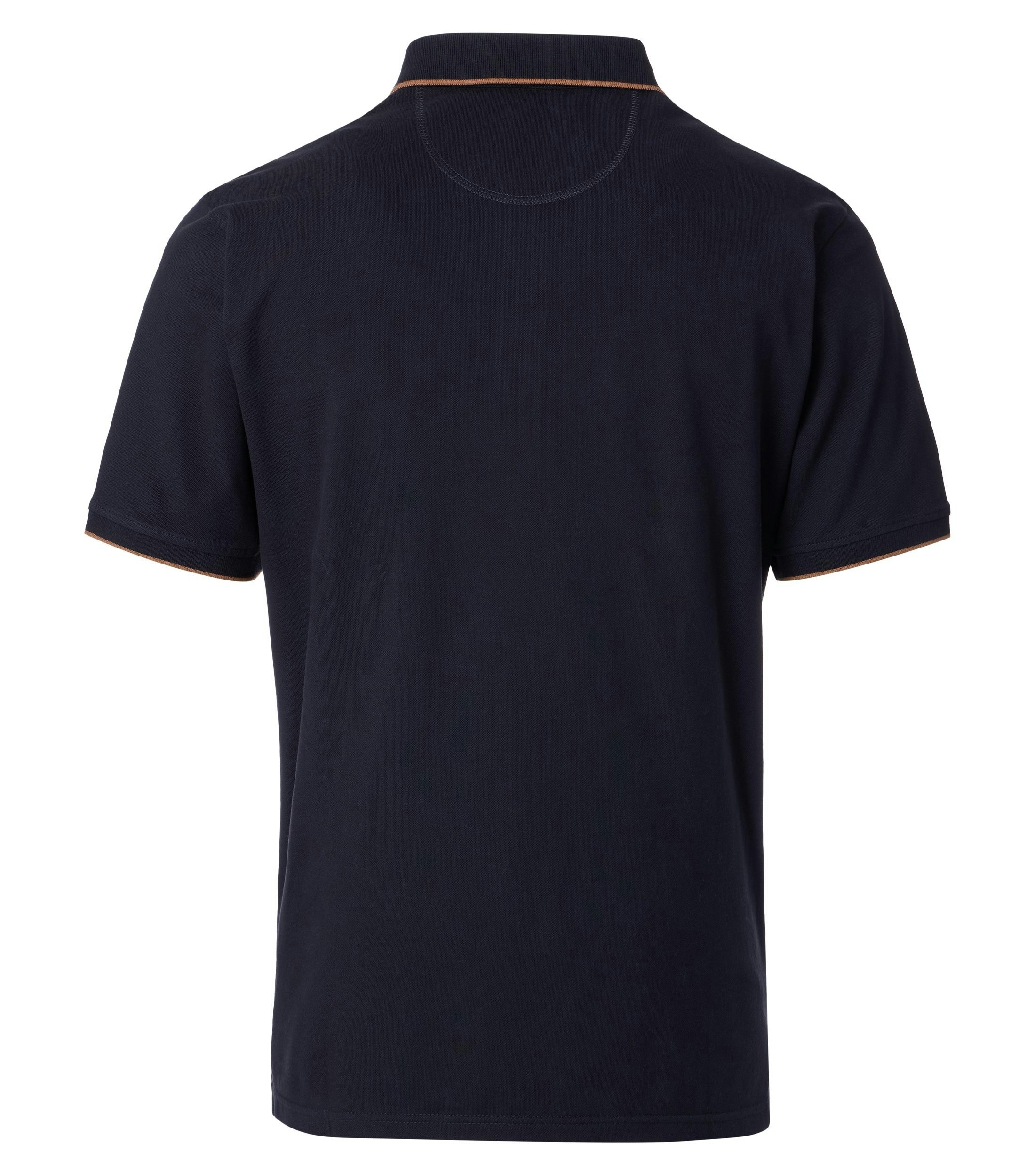 Ein Polo-Shirt im uni Muster in der Farbe Dunkelblau