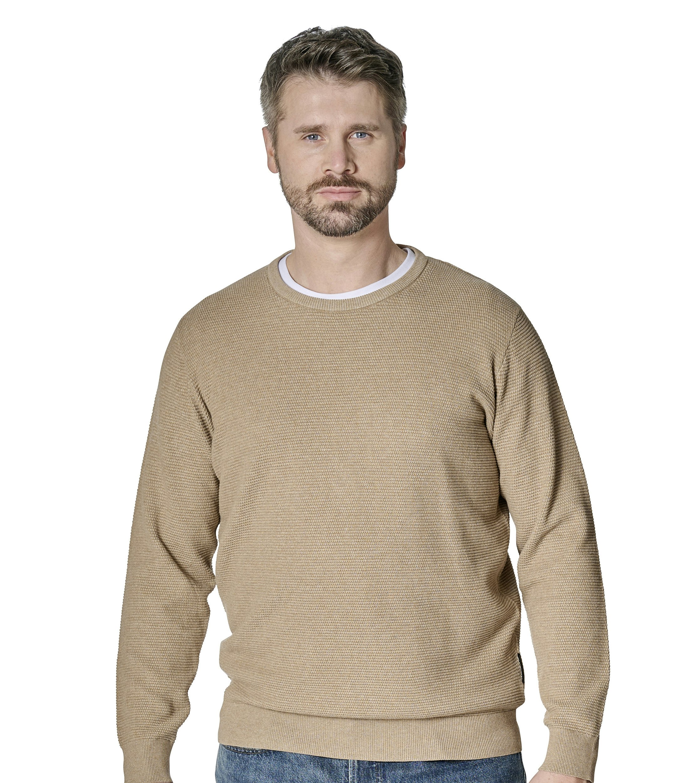 Ein Pullover im uni Muster in der Farbe Braun