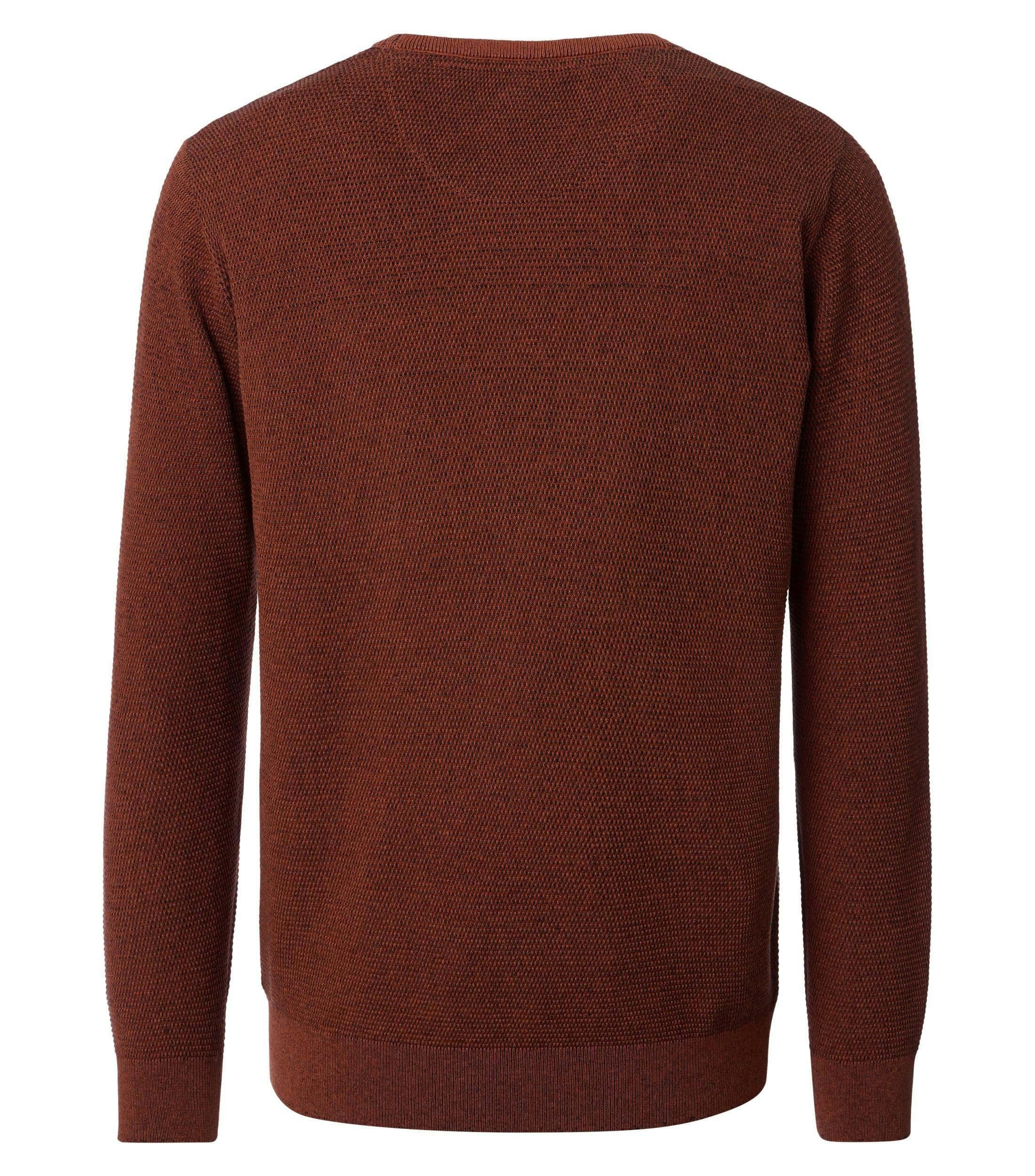 Ein Pullover im uni Muster in der Farbe Rotorange