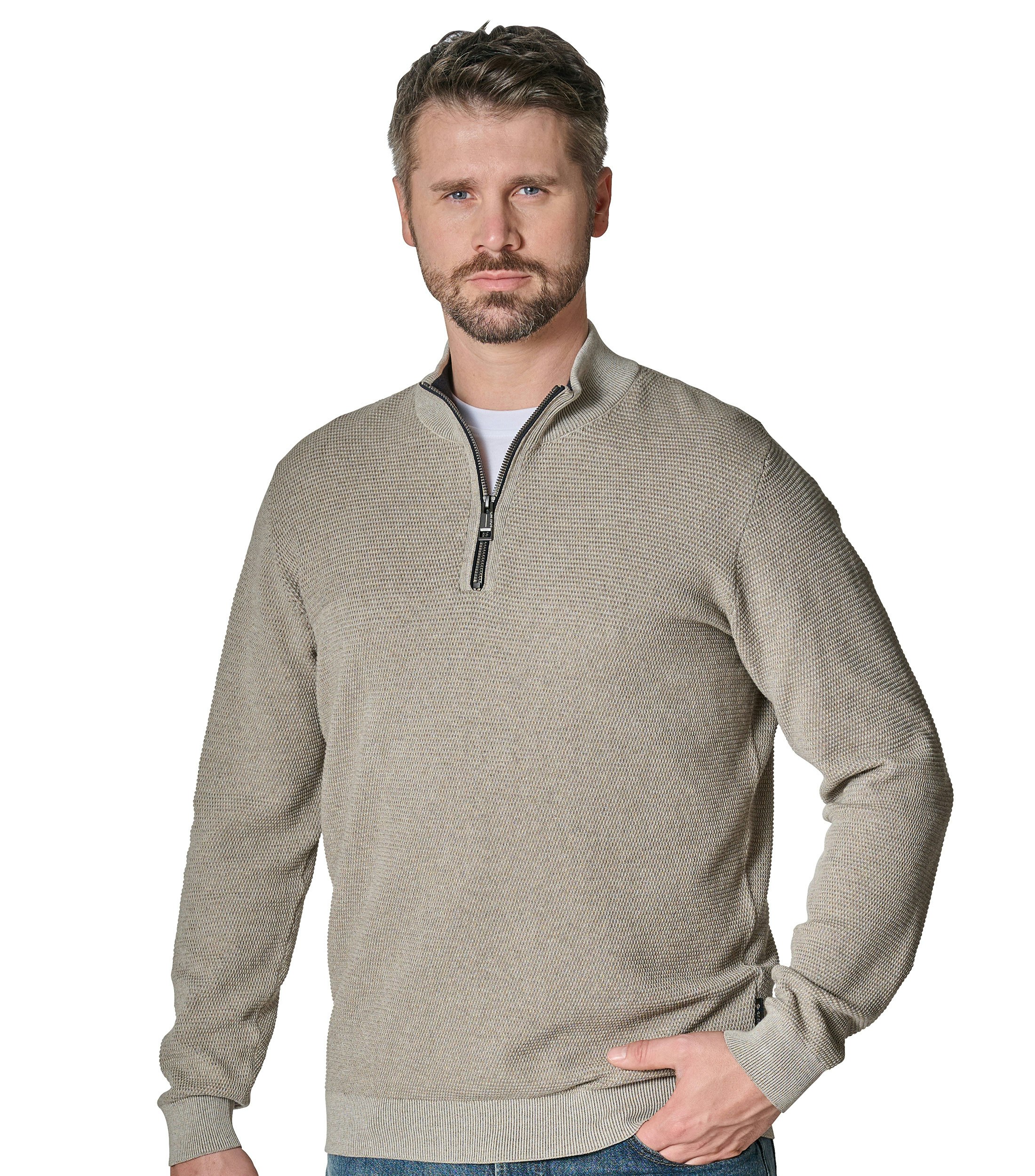 Ein Pullover im uni Muster in der Farbe Beige