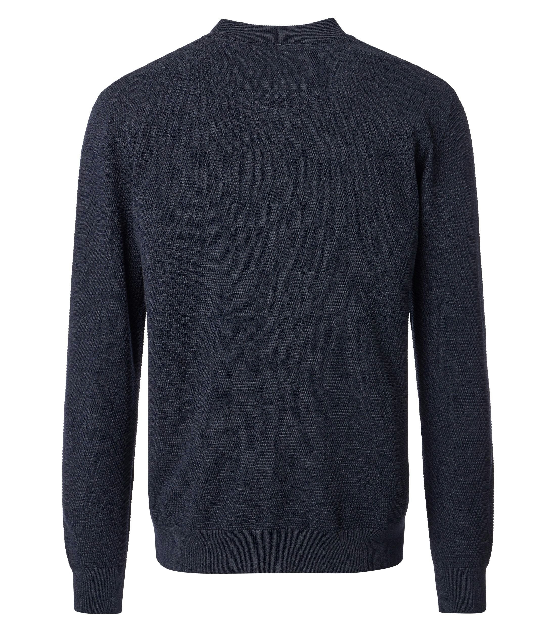 Eine Strickjacke im uni Muster in der Farbe Dunkelblau