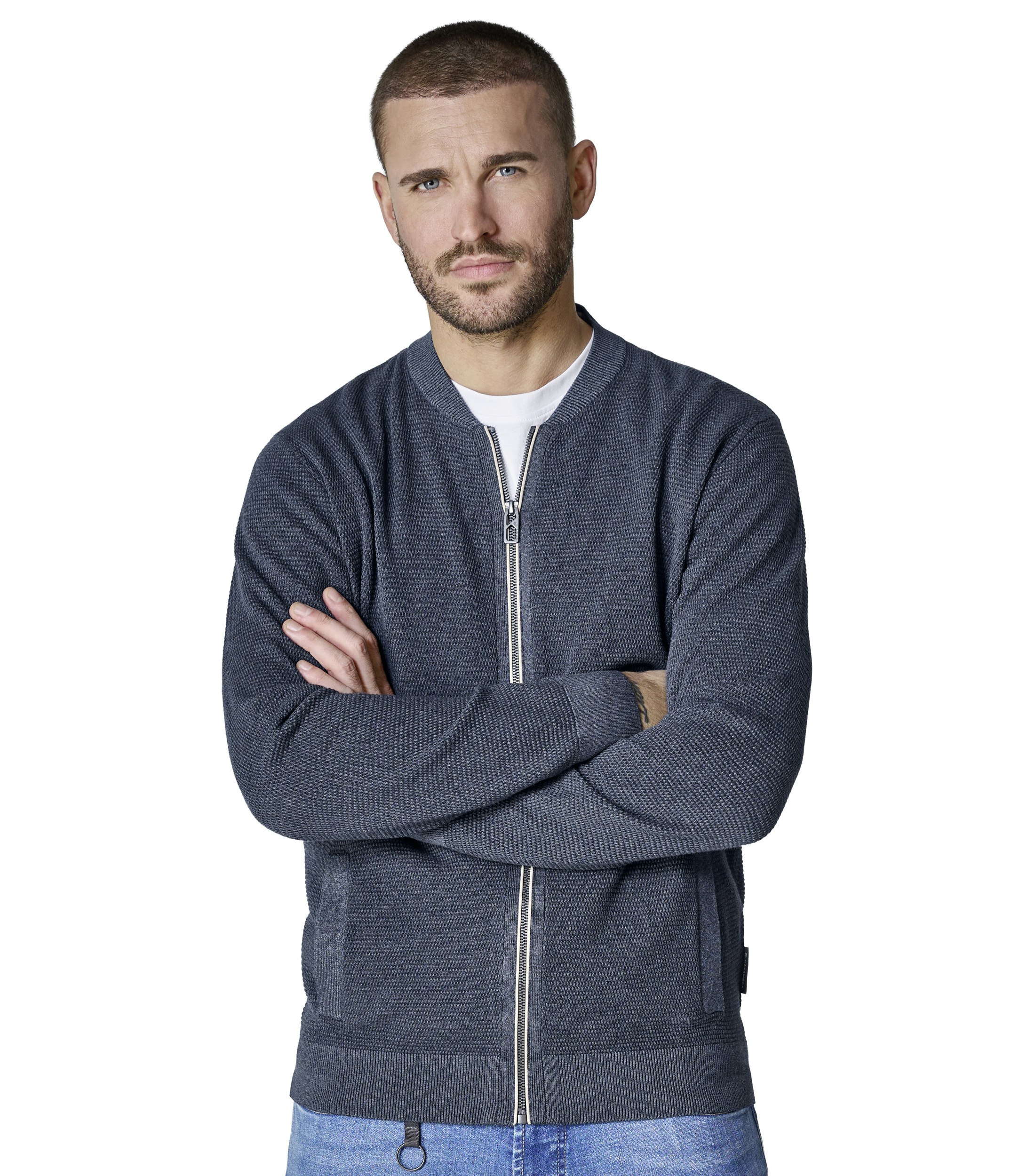 Strickjacke in Saphirblau - CASAMODA