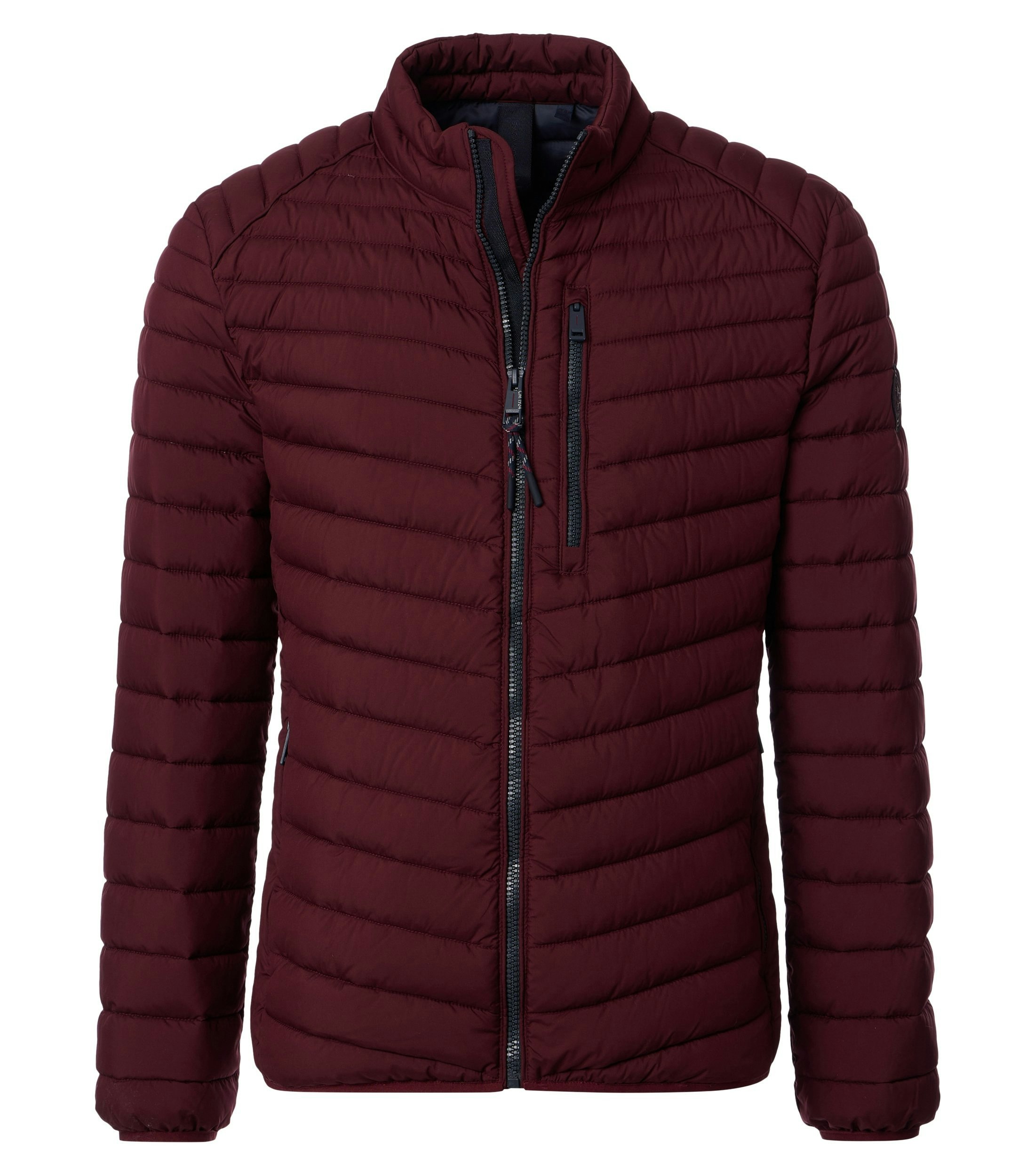 Eine Jacke im uni Muster in der Farbe Rot