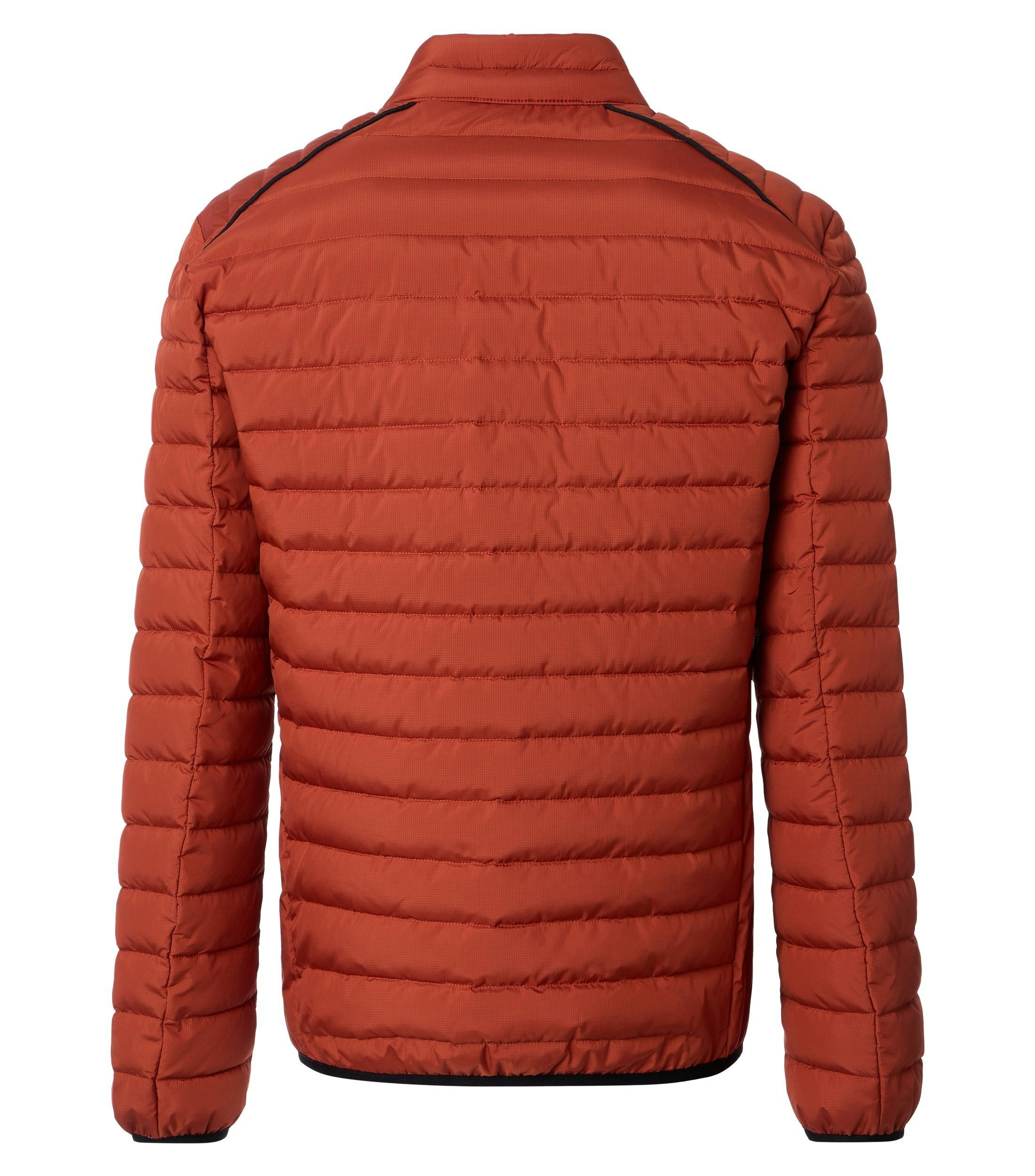 Eine Jacke im uni Muster in der Farbe Orange