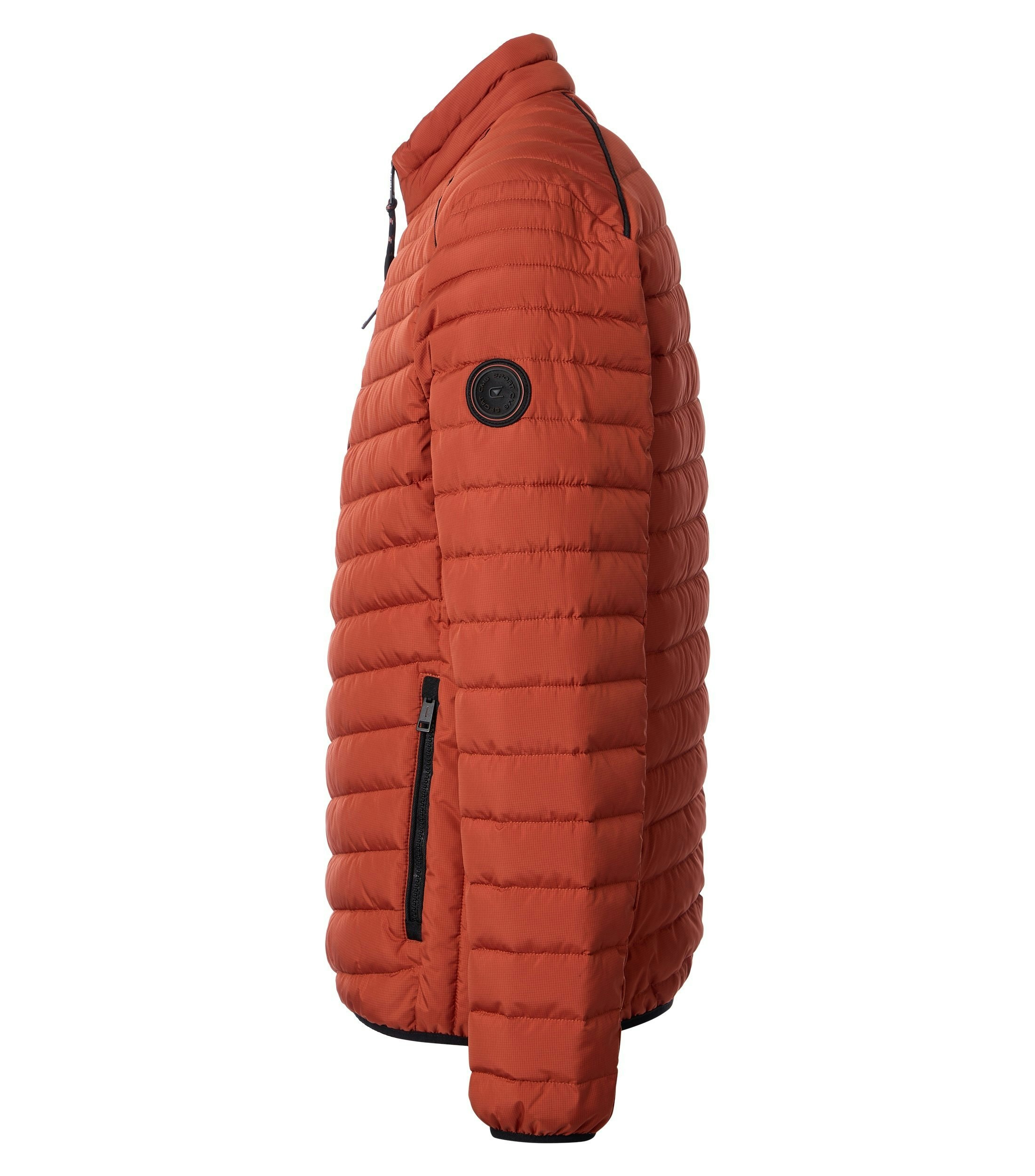 Eine Jacke im uni Muster in der Farbe Orange