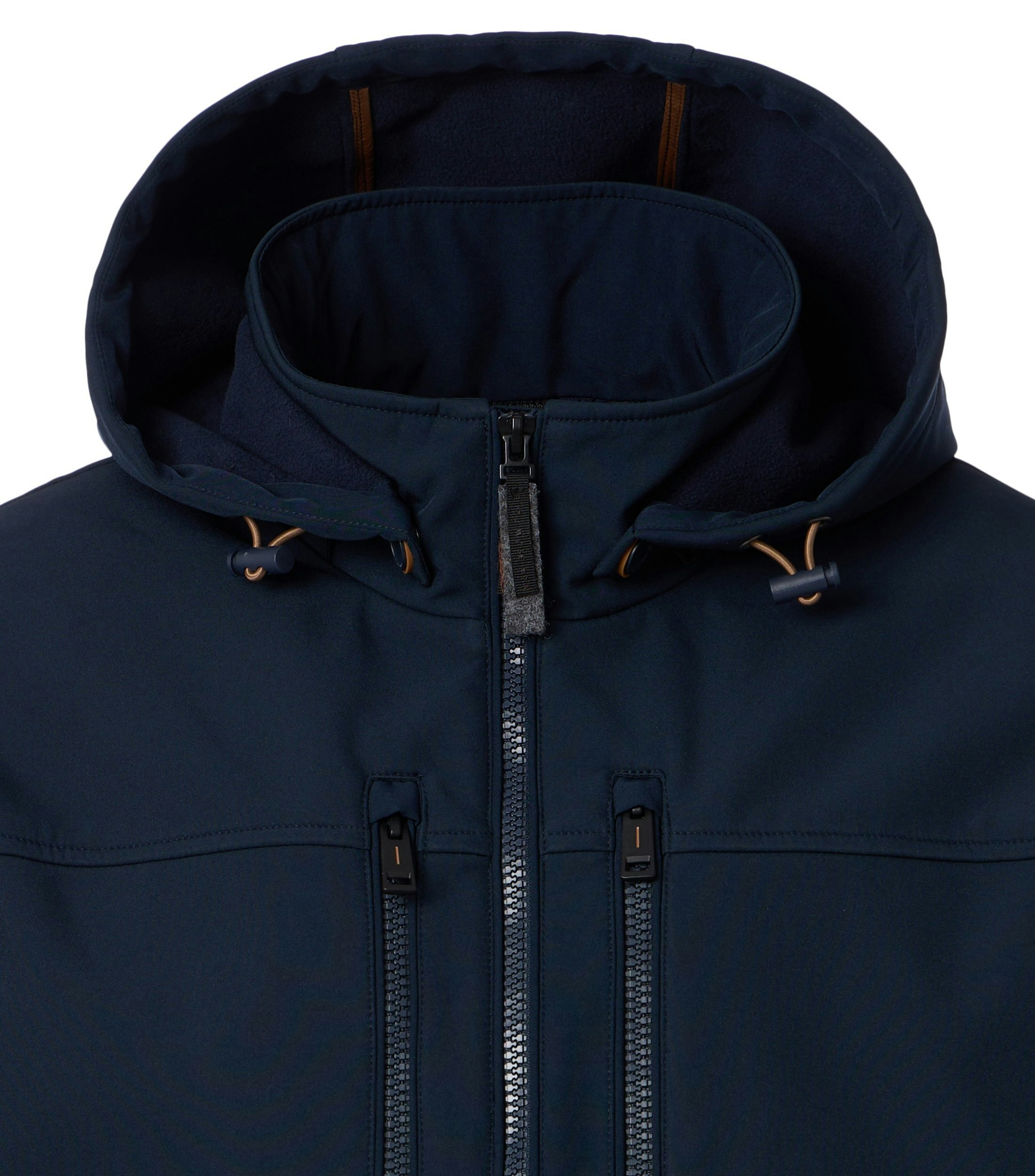 Eine Jacke im uni Muster in der Farbe Blau