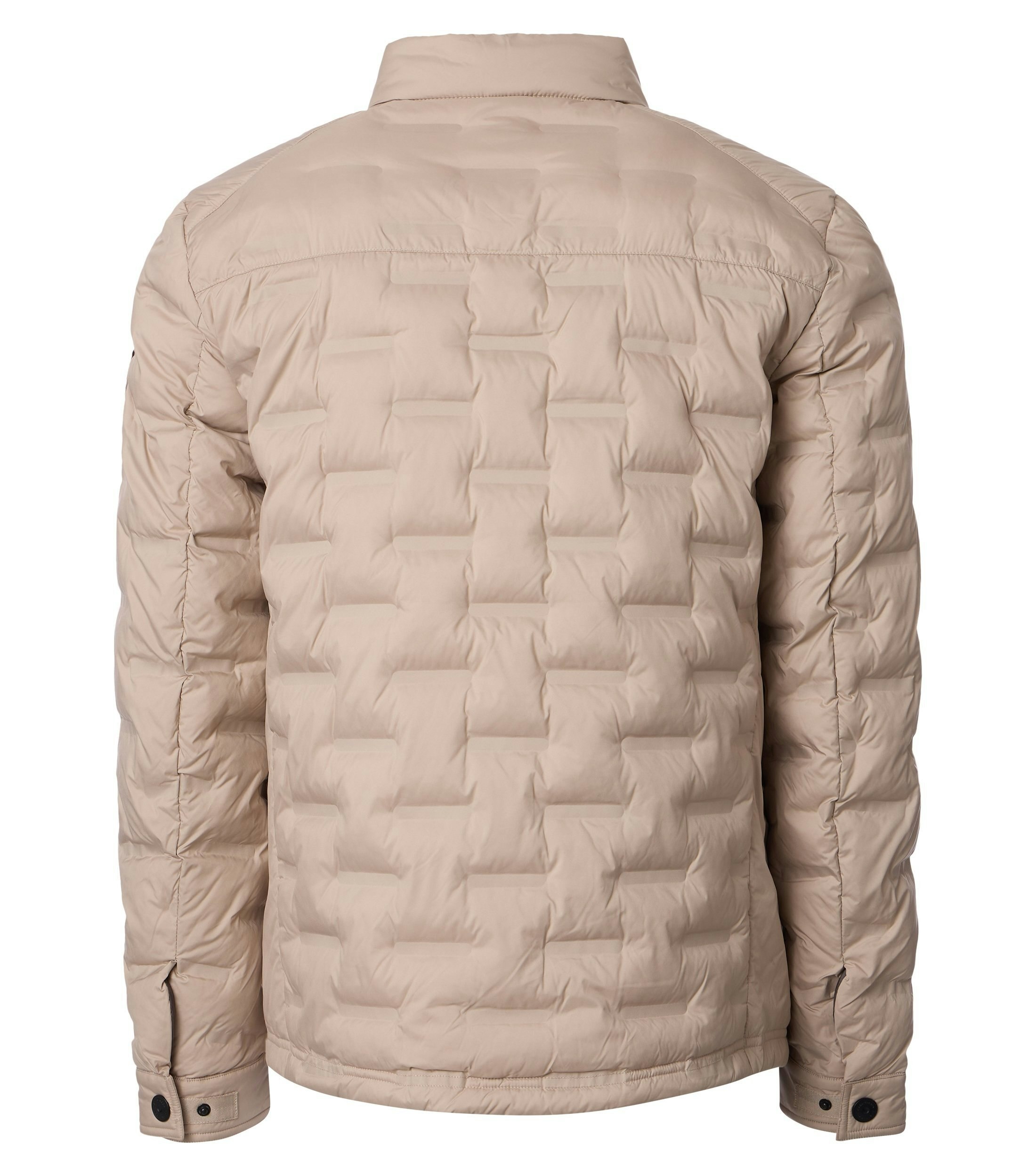 Eine Jacke im uni Muster in der Farbe Champagner Beige