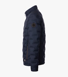 Eine Jacke im uni Muster in der Farbe Blau