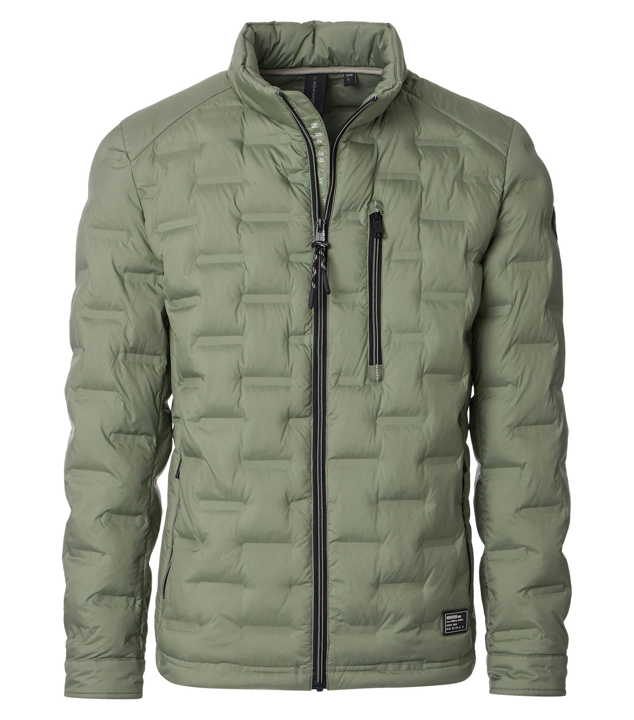 Eine Jacke im uni Muster in der Farbe Türkis