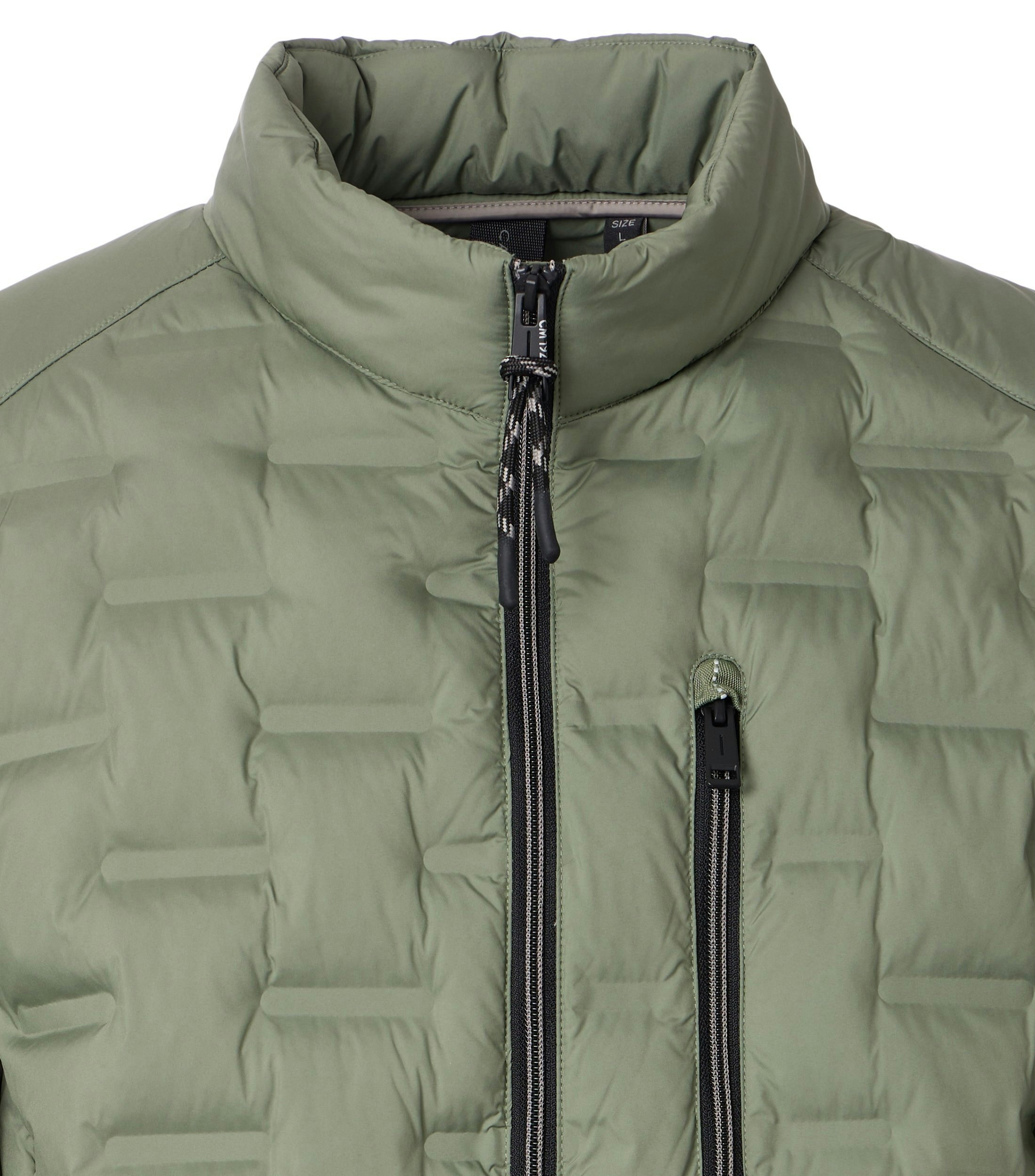 Eine Jacke im uni Muster in der Farbe Türkis