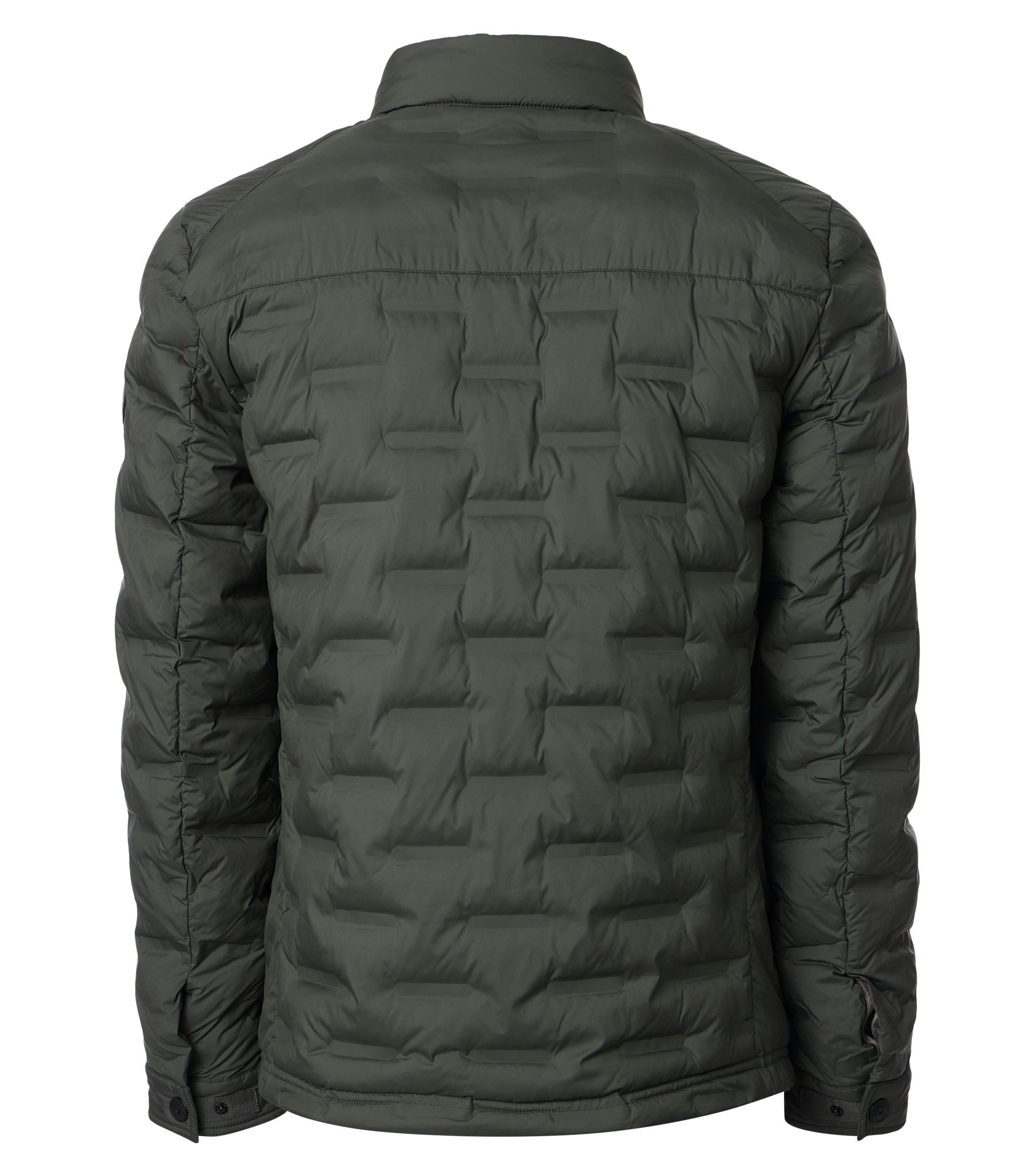 Eine Jacke im uni Muster in der Farbe Dunkelgrün