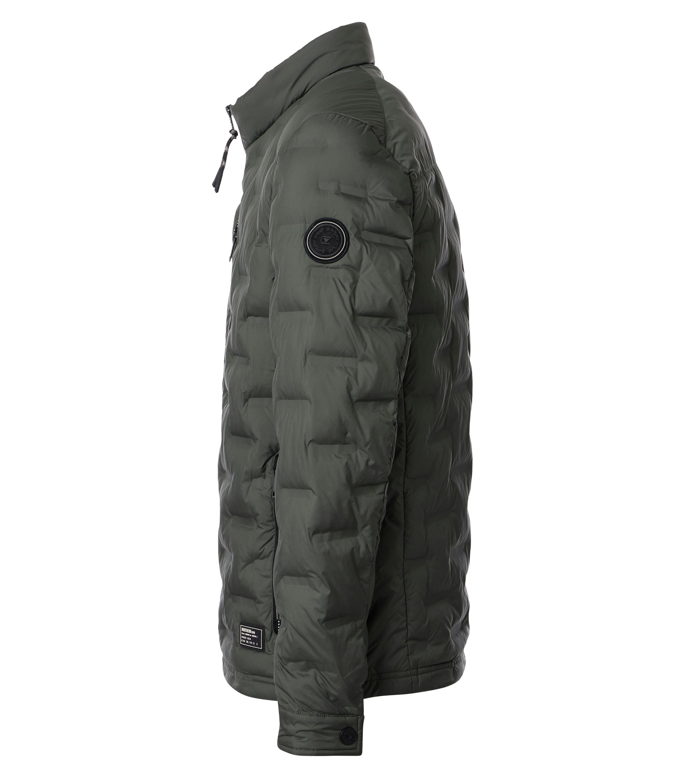 Eine Jacke im uni Muster in der Farbe Dunkelgrün