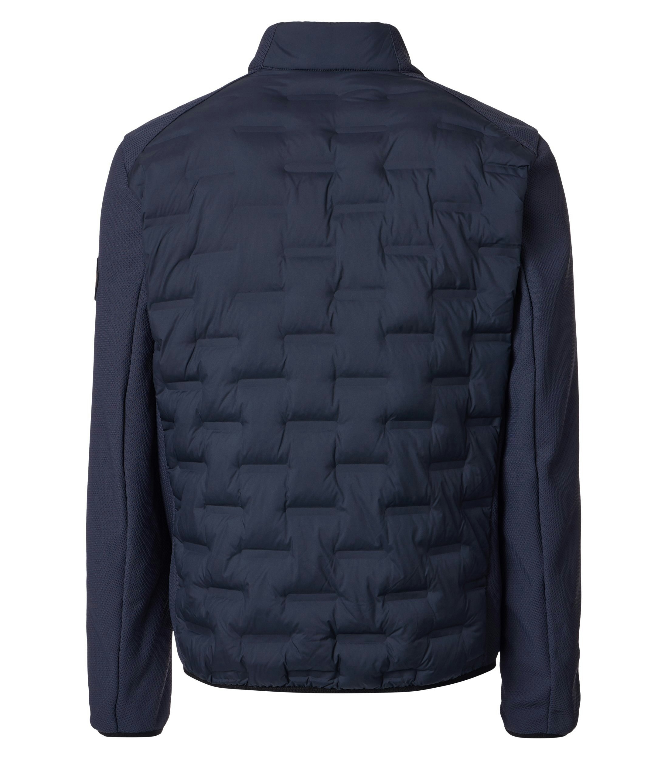 Eine Jacke im uni Muster in der Farbe Blau