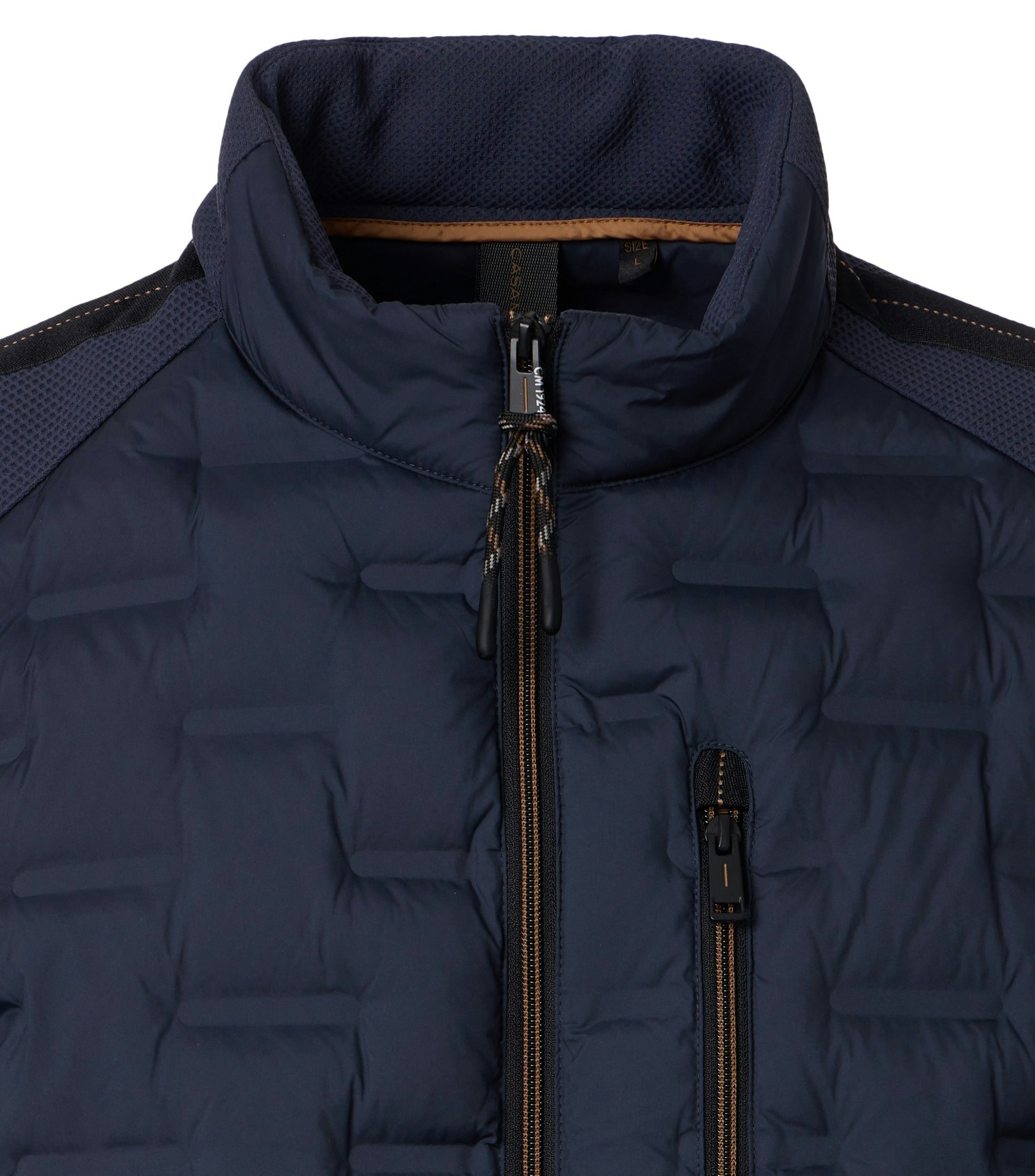 Eine Jacke im uni Muster in der Farbe Blau