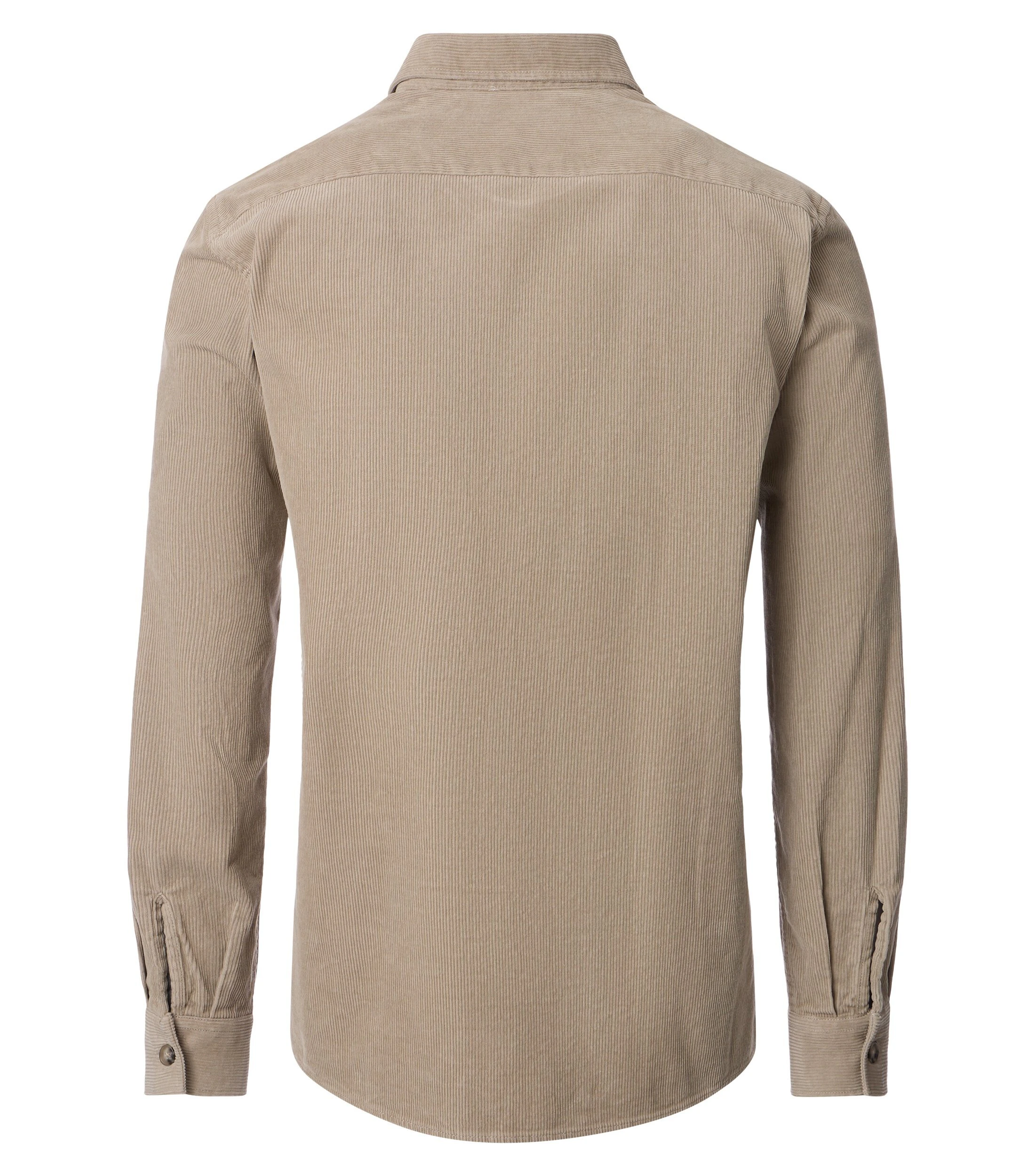 Hemdjacke im unifarbenen Design in der Farbe Beige