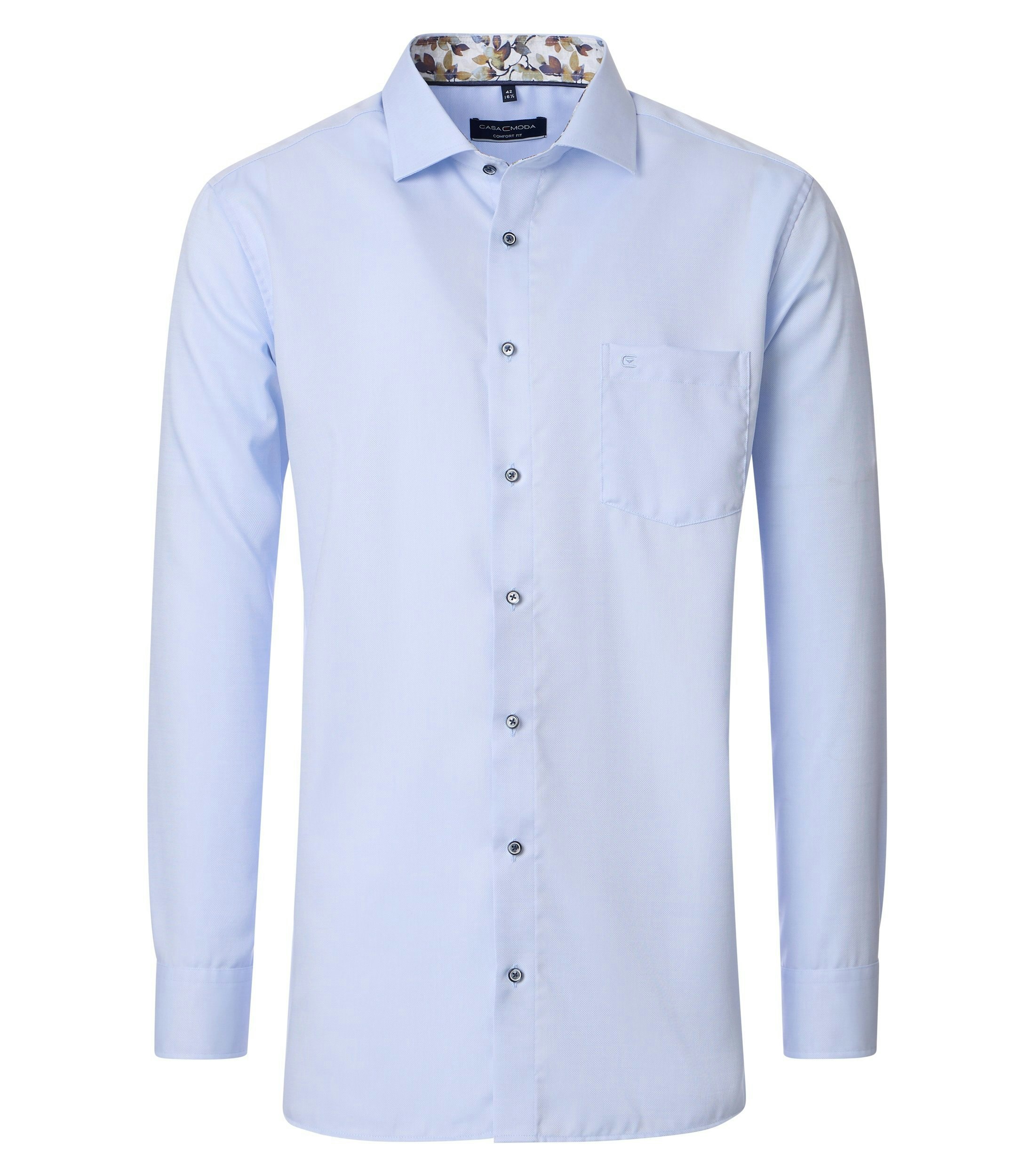 Ein Businesshemd im uni Muster in der Farbe Blau