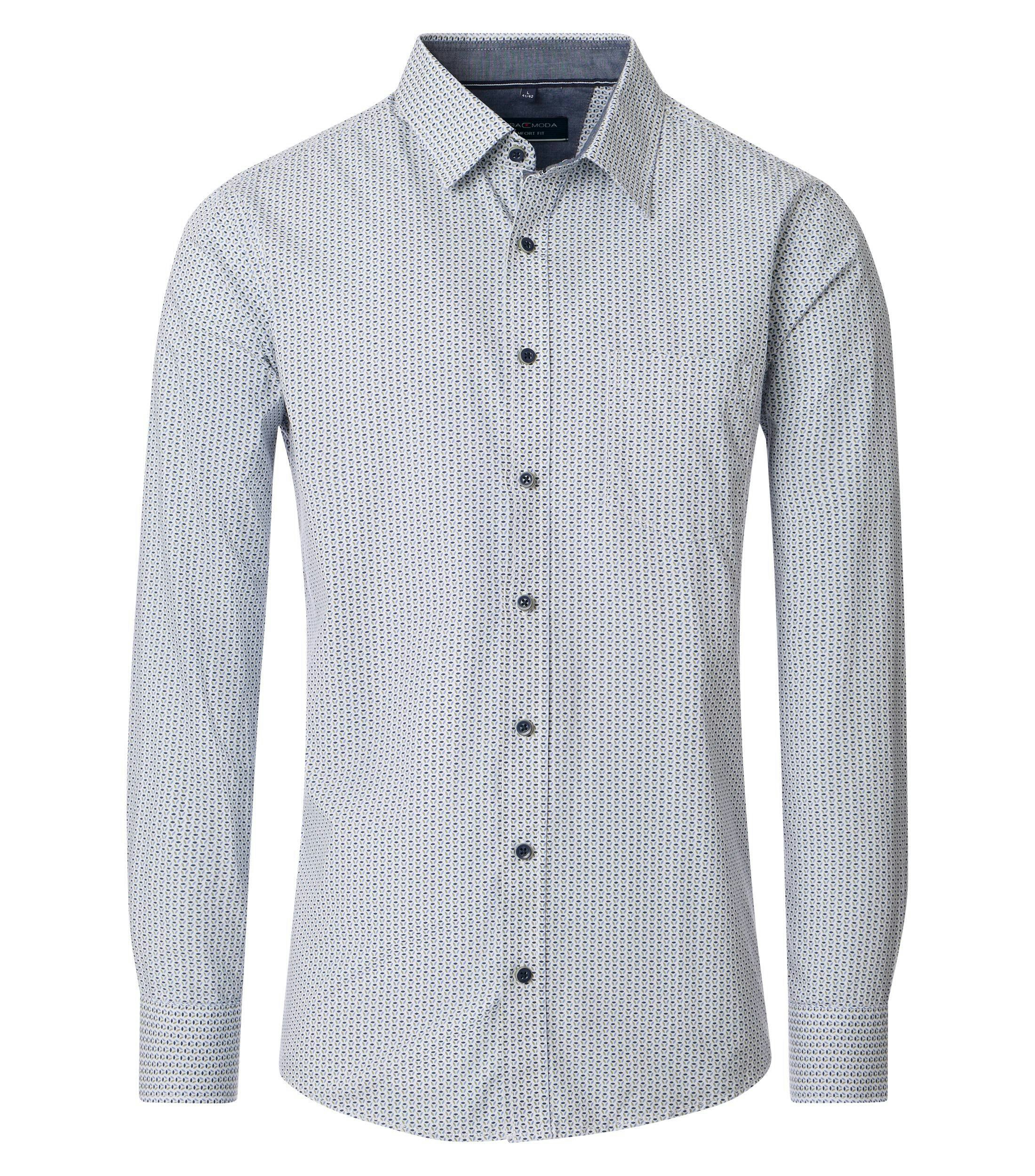 Ein Freizeithemd im Print Muster in der Farbe Grün