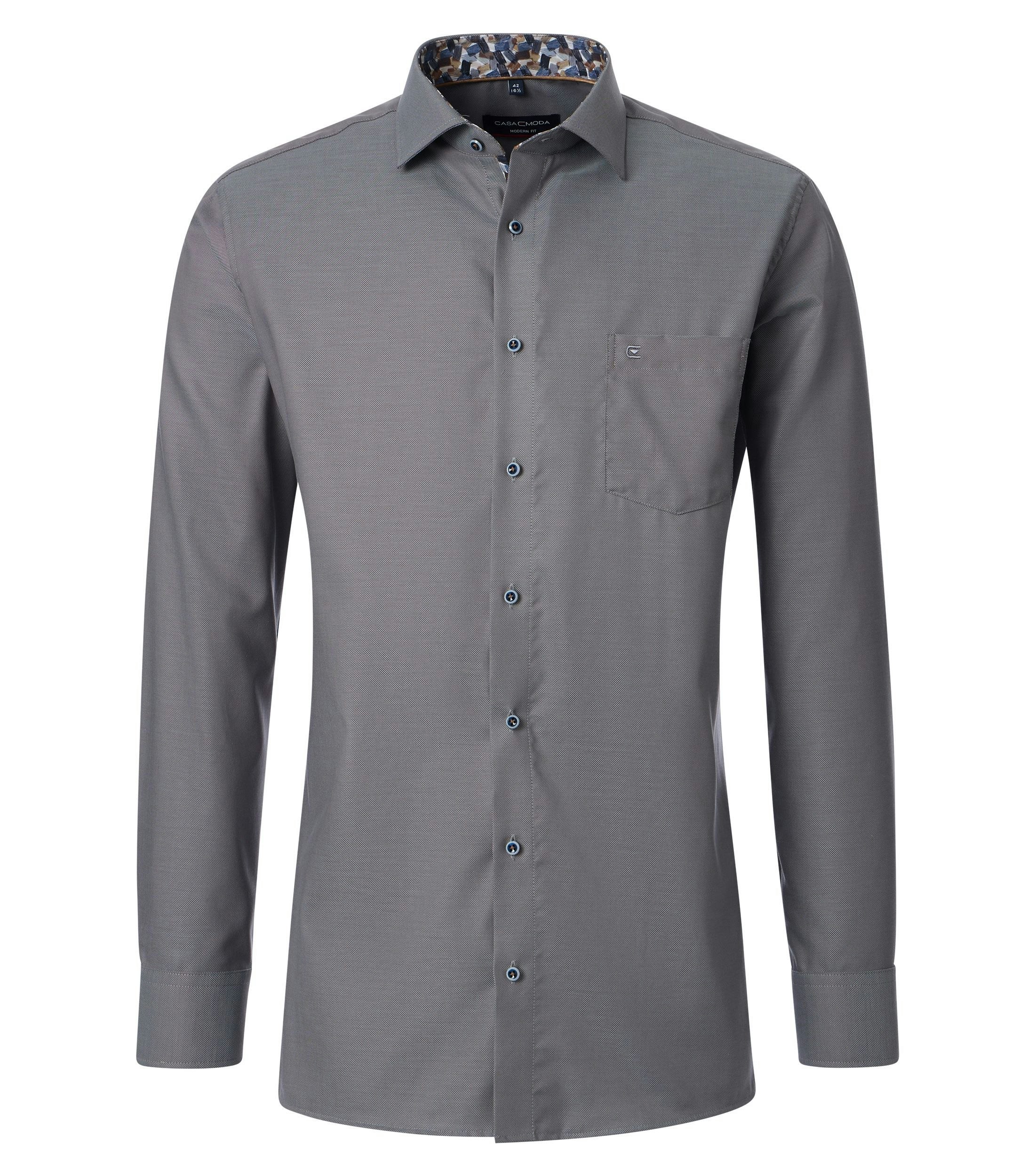 Ein Businesshemd im uni Muster in der Farbe Dunkelgrün