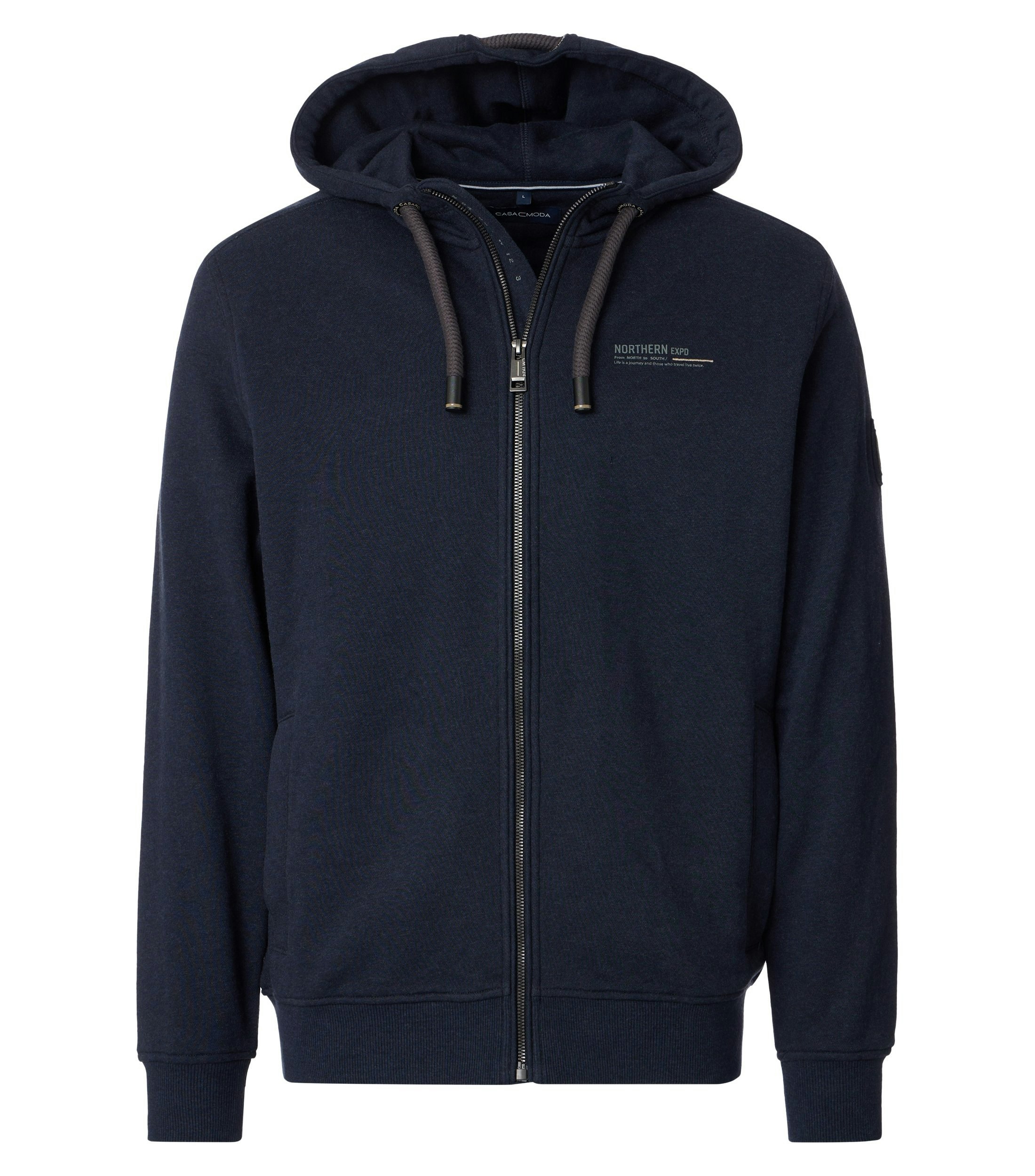 Sweatjacke im Print-Muster in der Farbe Blau