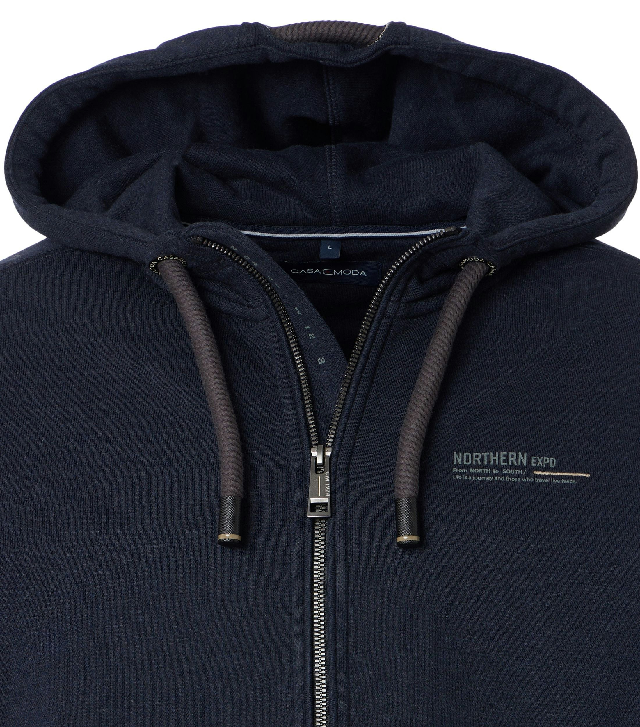 Sweatjacke im Print-Muster in der Farbe Blau