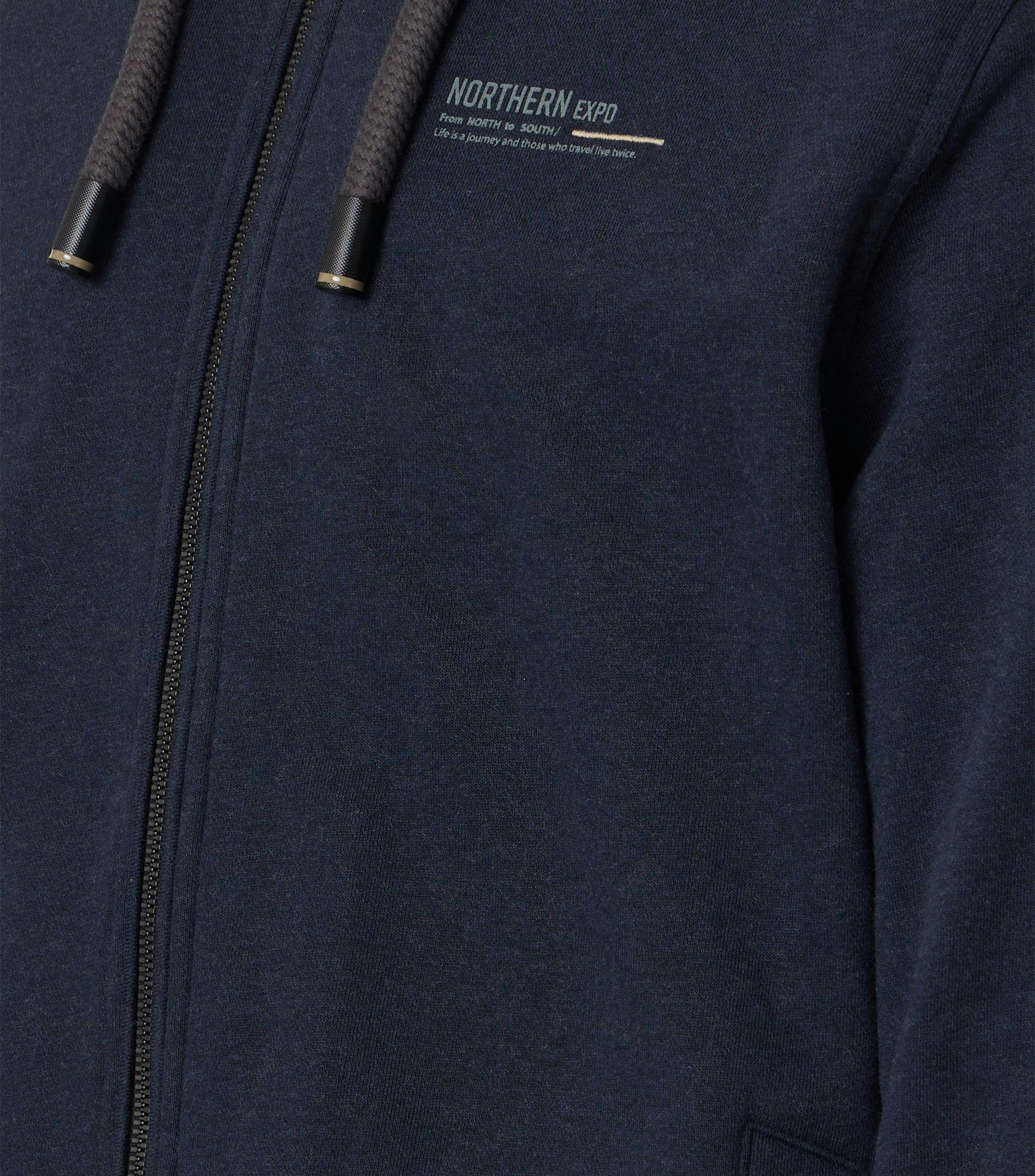 Sweatjacke im Print-Muster in der Farbe Blau