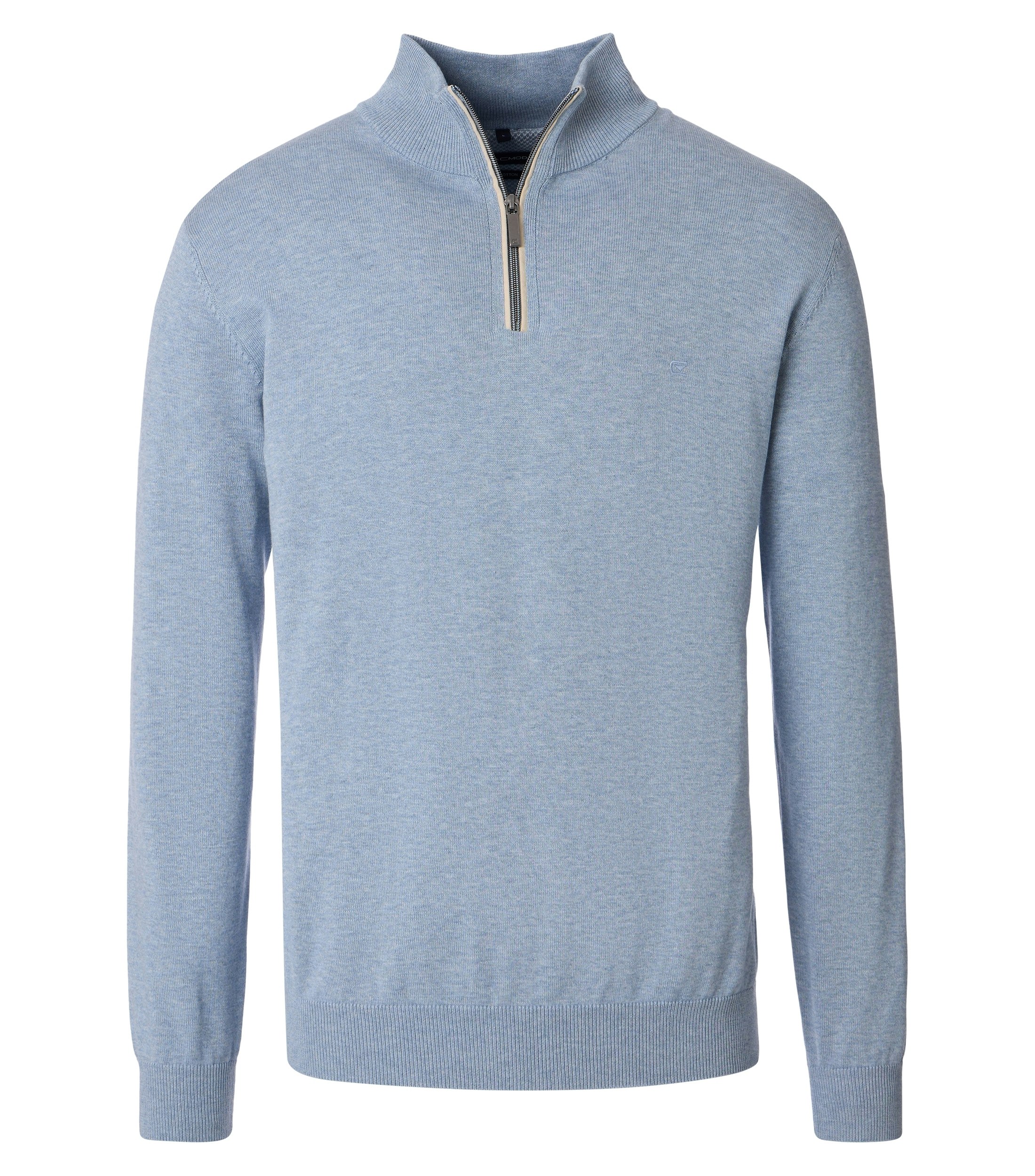 Ein Pullover im uni Muster in der Farbe Hellblau