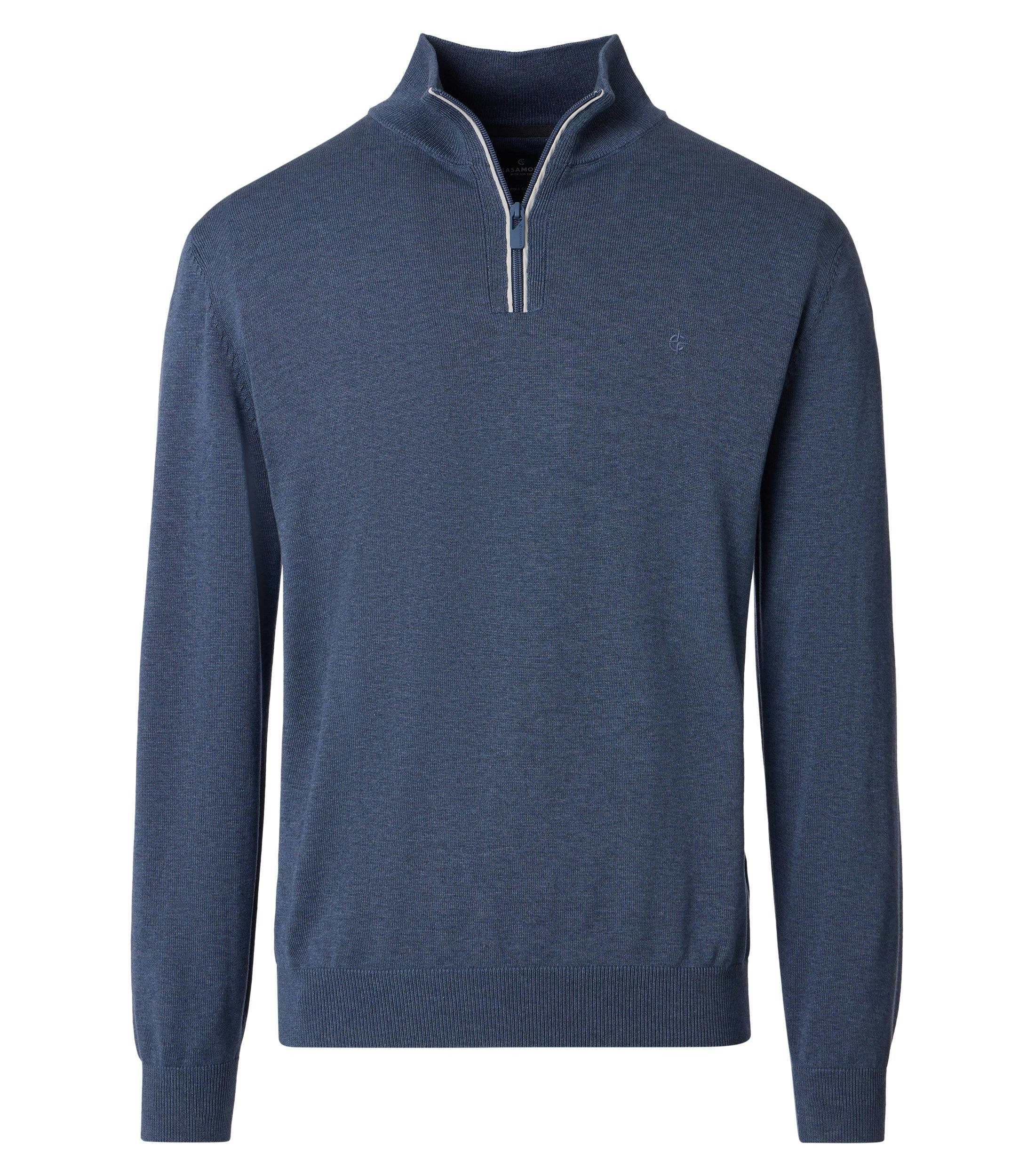 Ein Pullover im uni Muster in der Farbe Blau