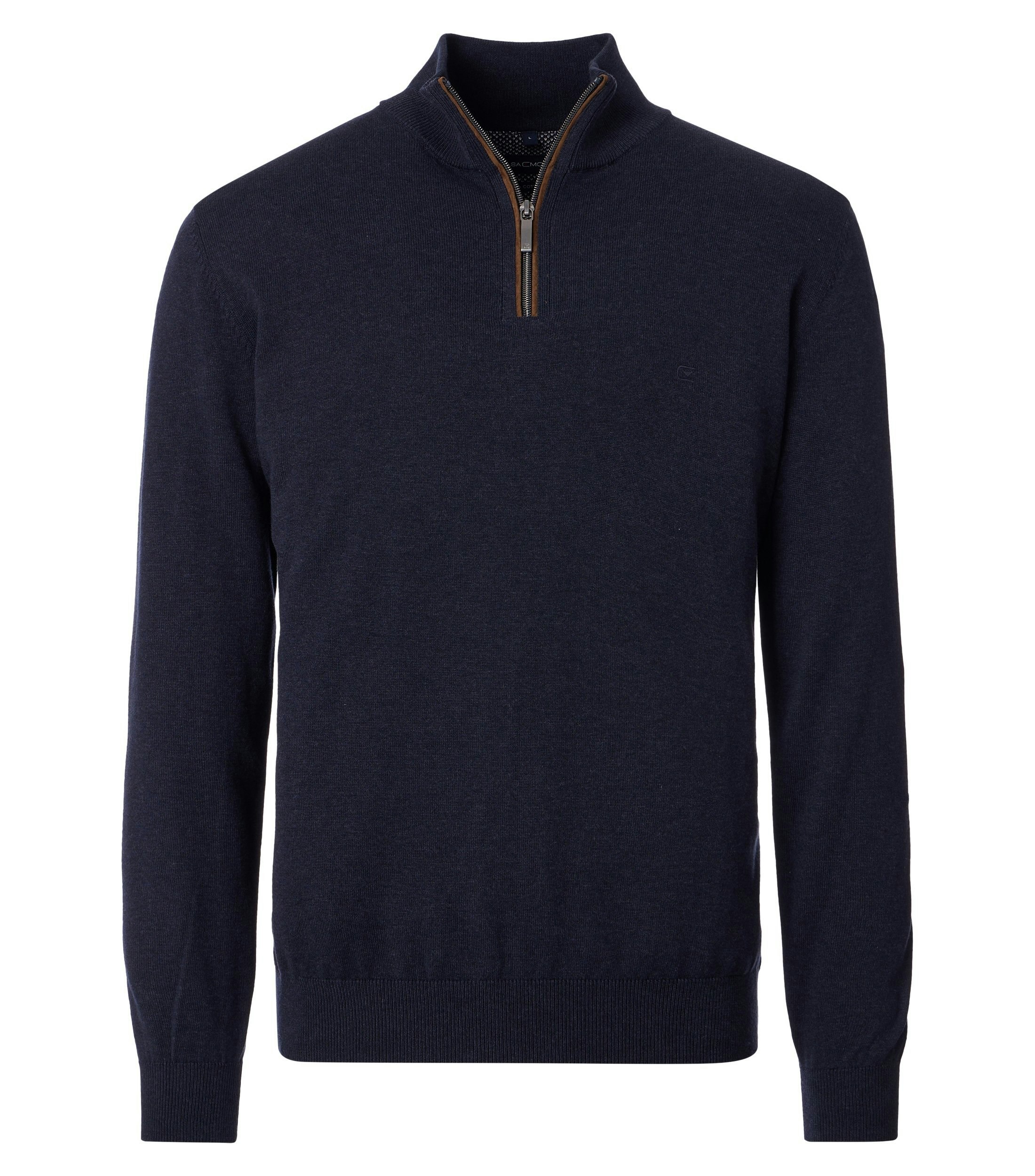 Ein Pullover im uni Muster in der Farbe Dunkelblau