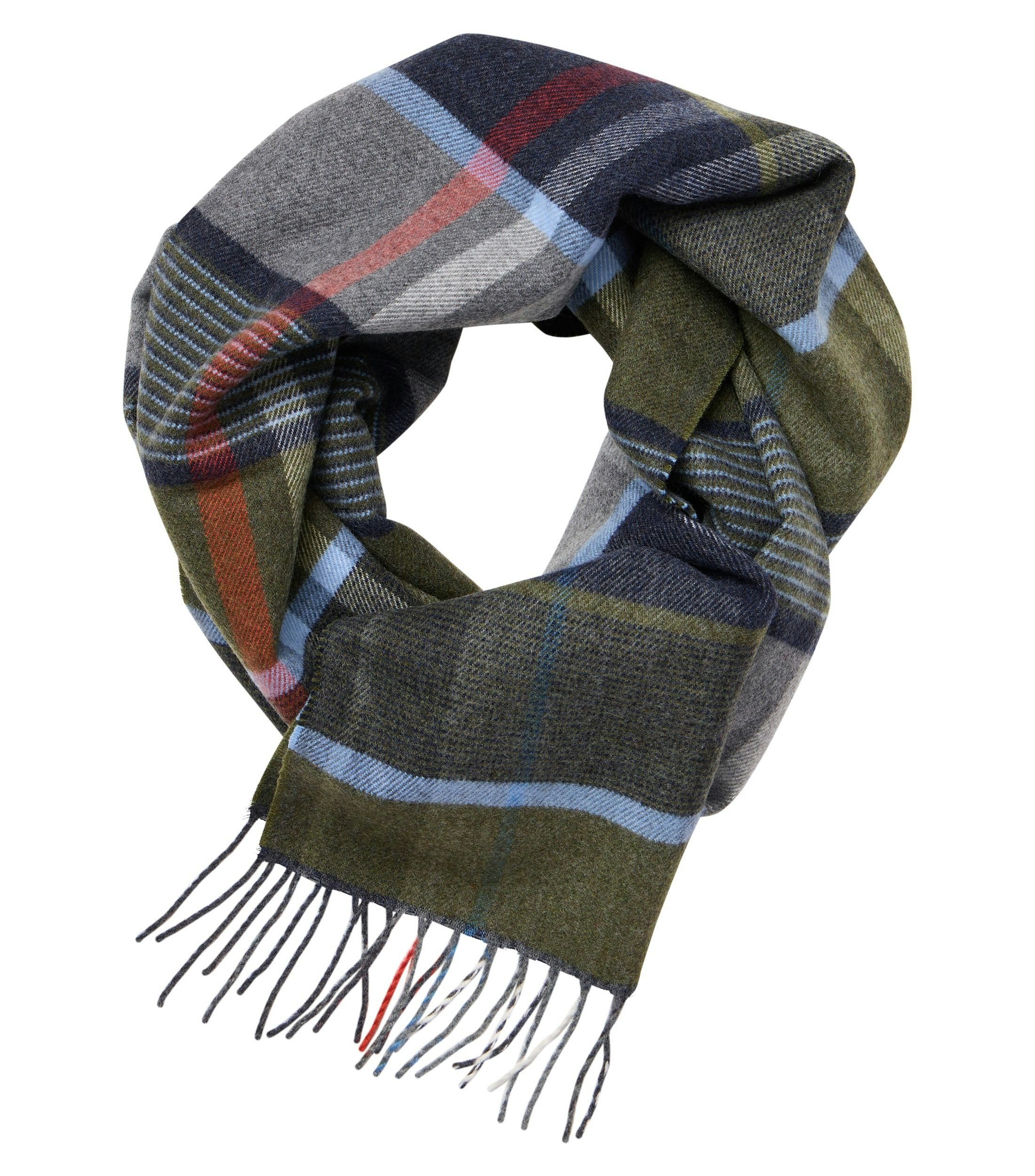 Ein Schal im uni Muster in der Farbe Dunkelgrün