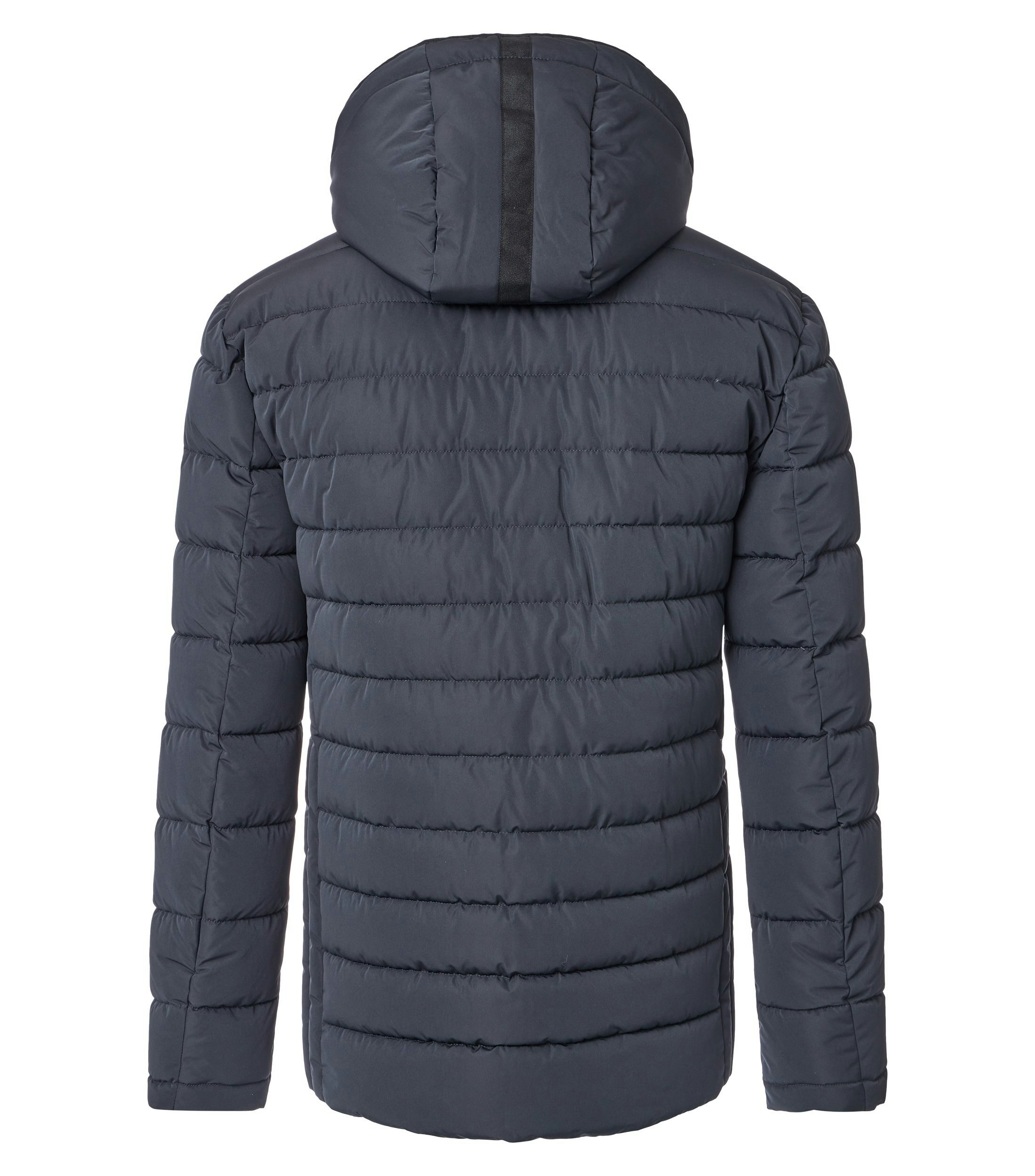 Eine Jacke im uni Muster in der Farbe Blau