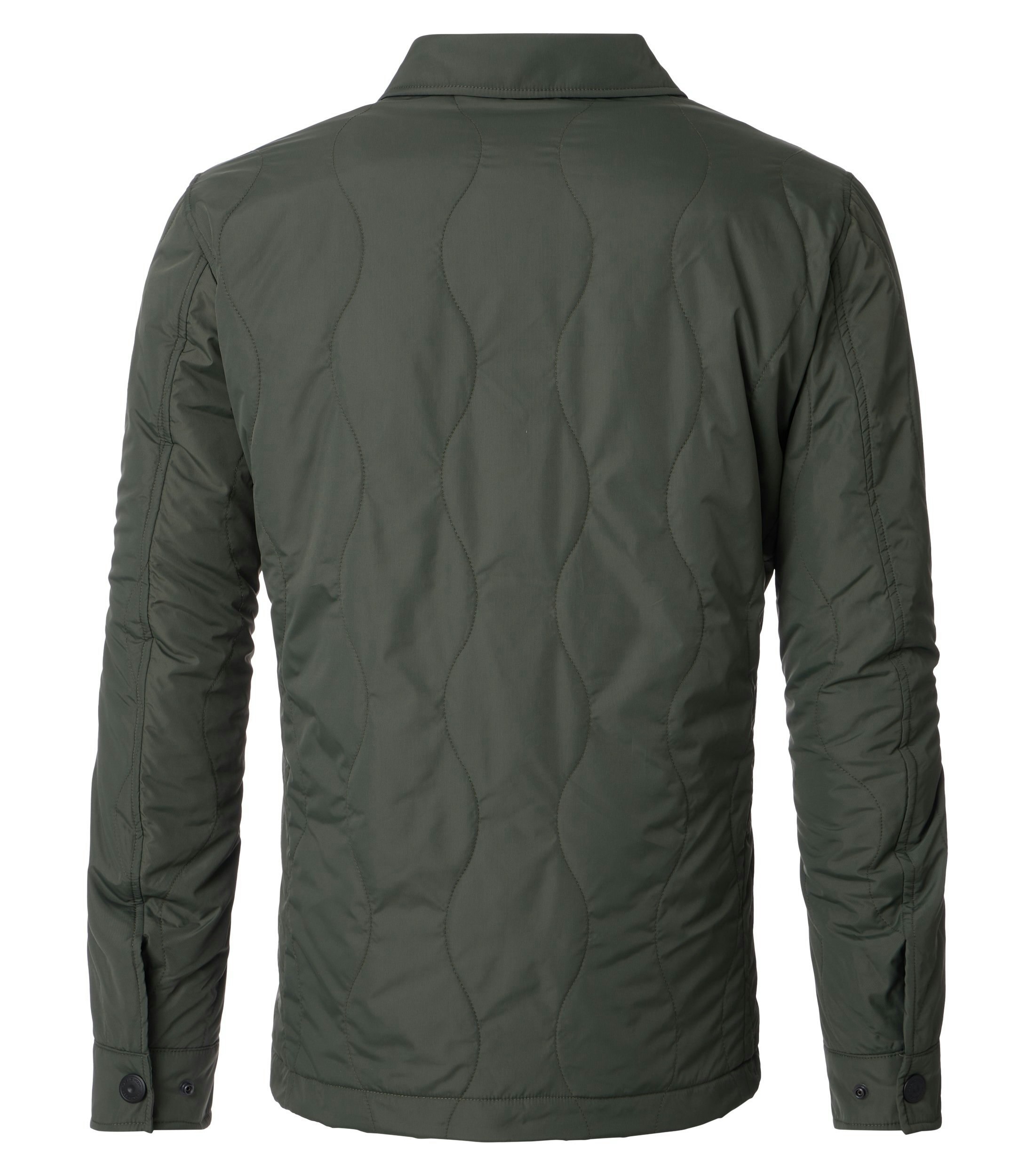 Hemdjacke im unifarbenen Design in der Farbe Grün
