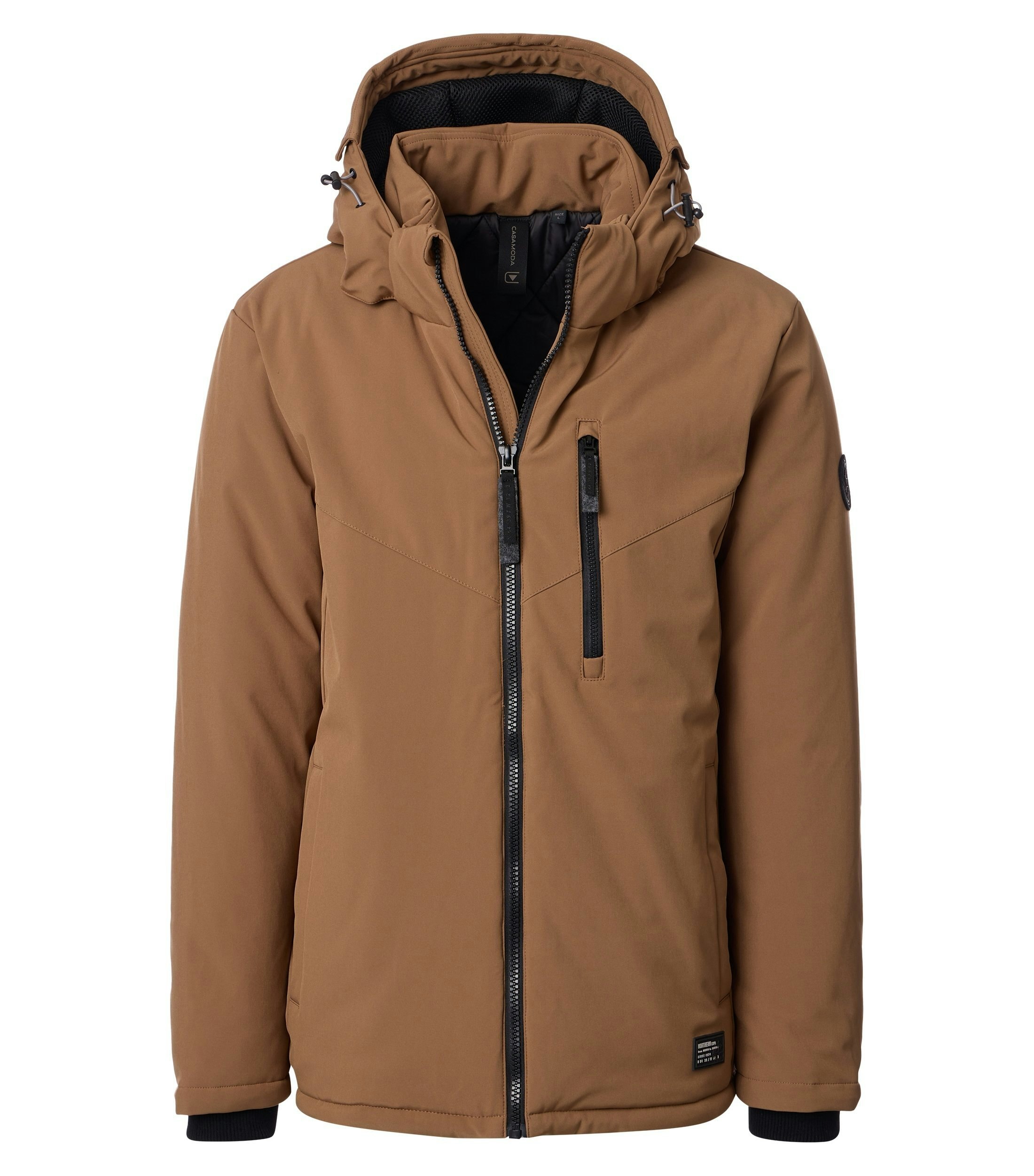 Eine Jacke im uni Muster in der Farbe Braun