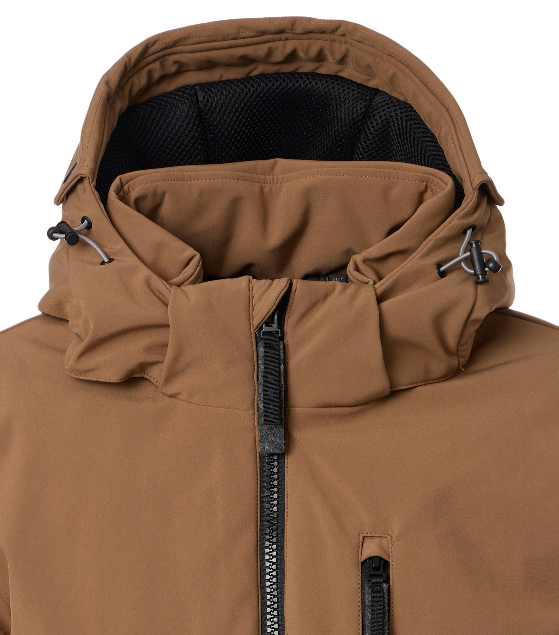 Eine Jacke im uni Muster in der Farbe Braun