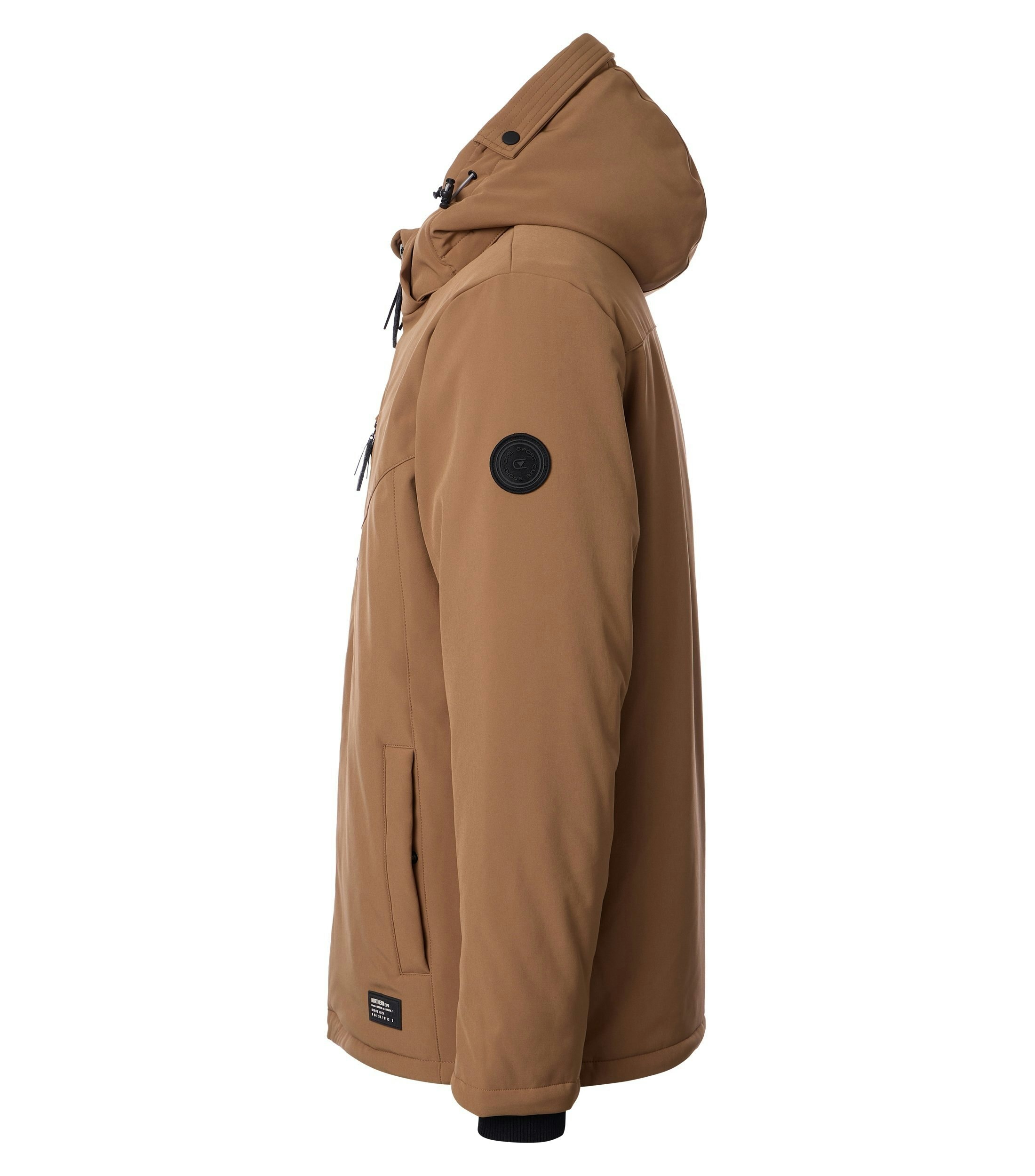 Eine Jacke im uni Muster in der Farbe Braun