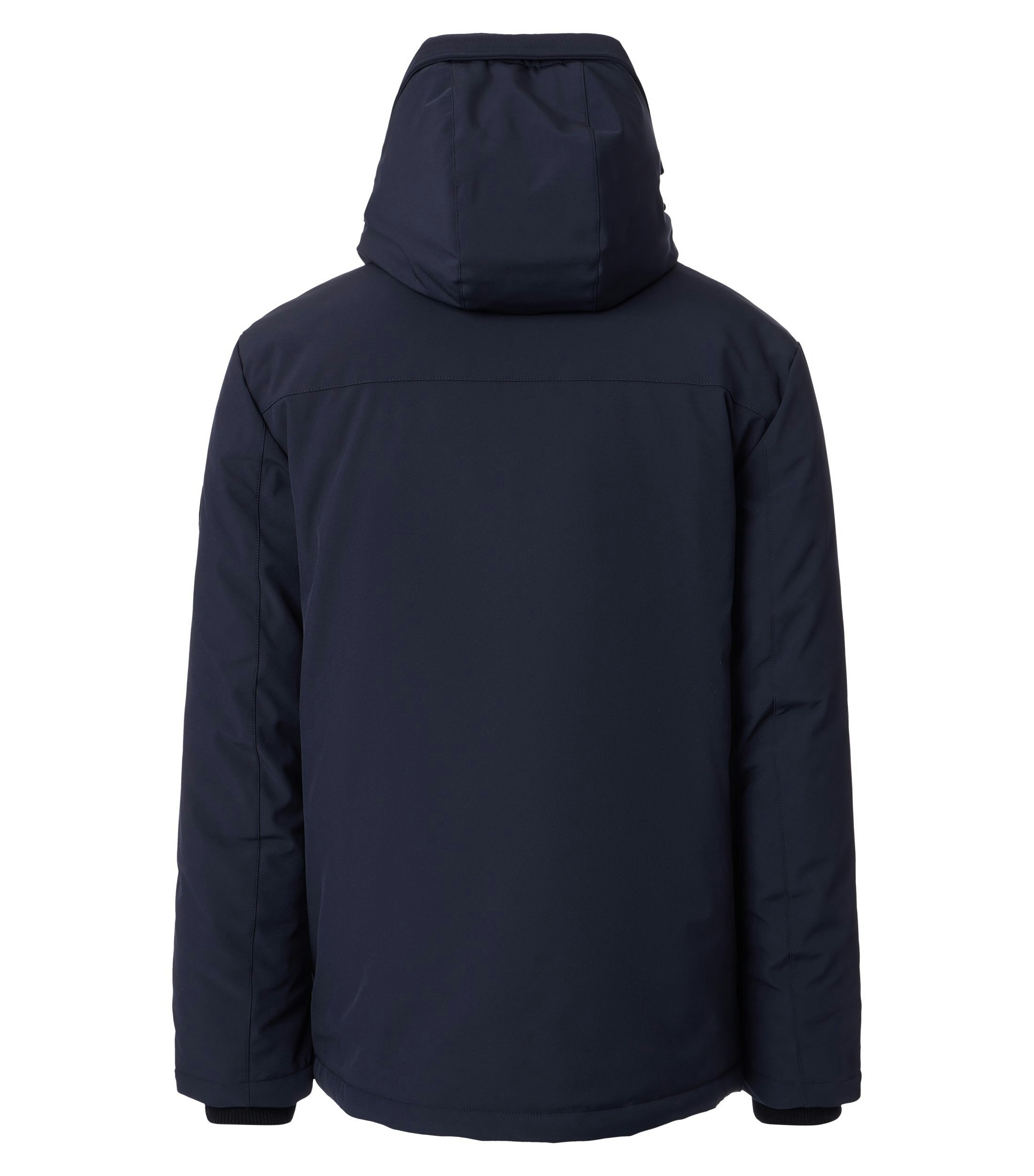 Eine Jacke im uni Muster in der Farbe Blau