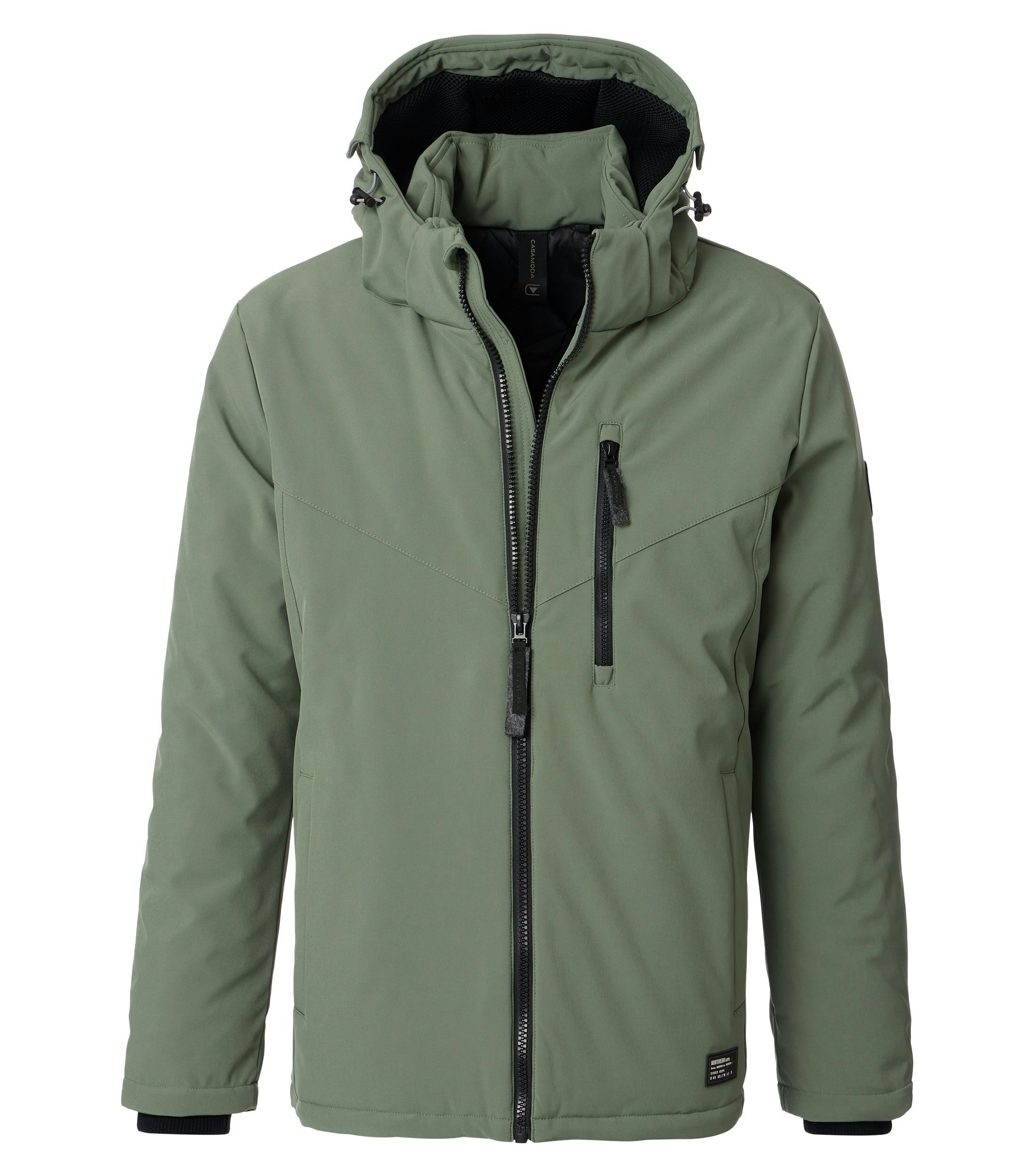 Eine Jacke im uni Muster in der Farbe Türkis