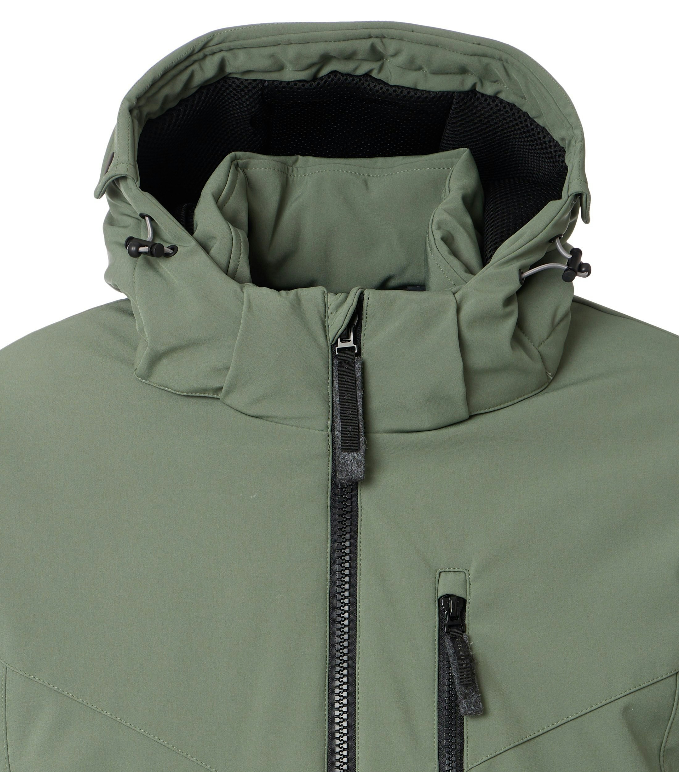 Eine Jacke im uni Muster in der Farbe Türkis