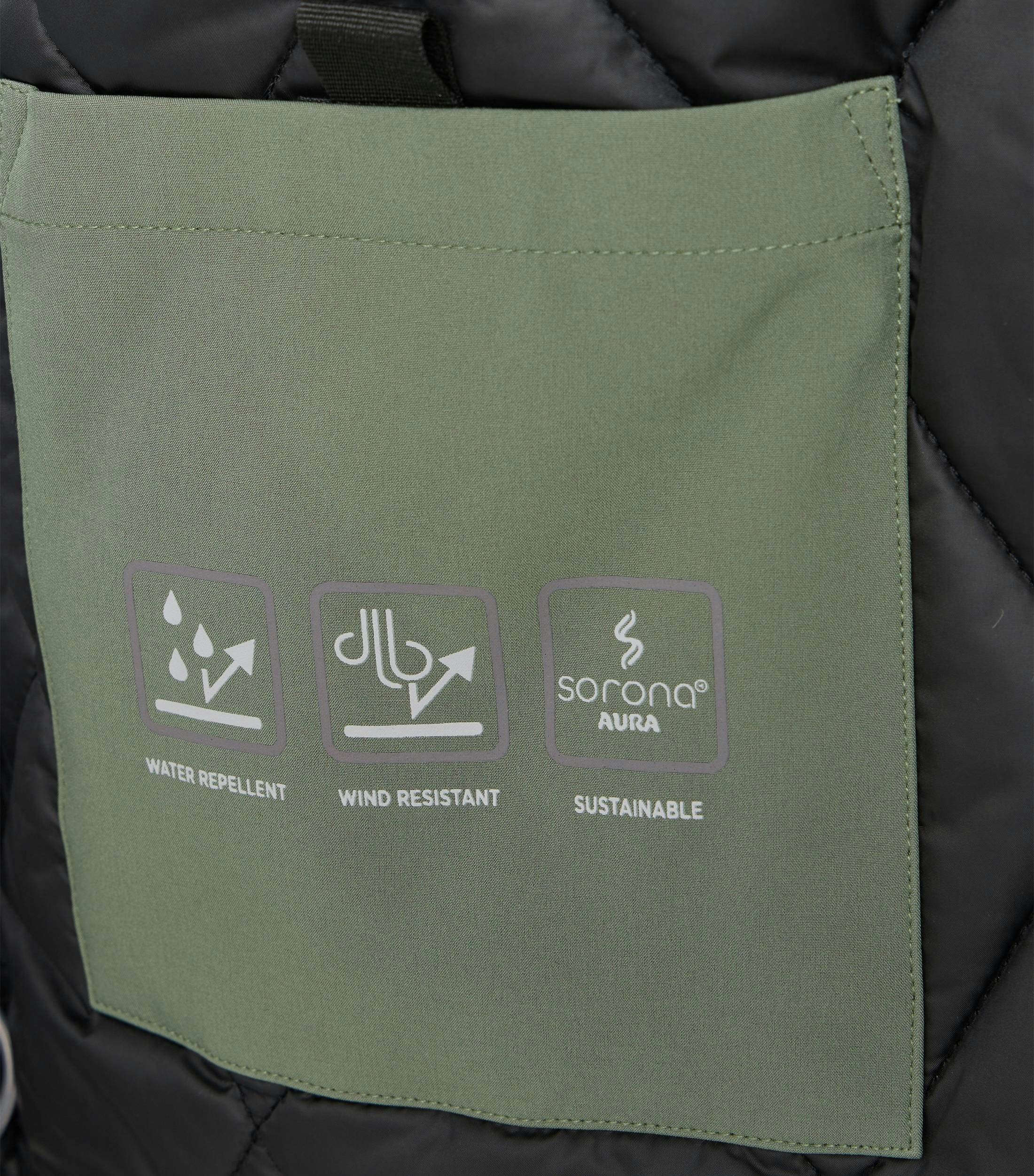 Eine Jacke im uni Muster in der Farbe Türkis