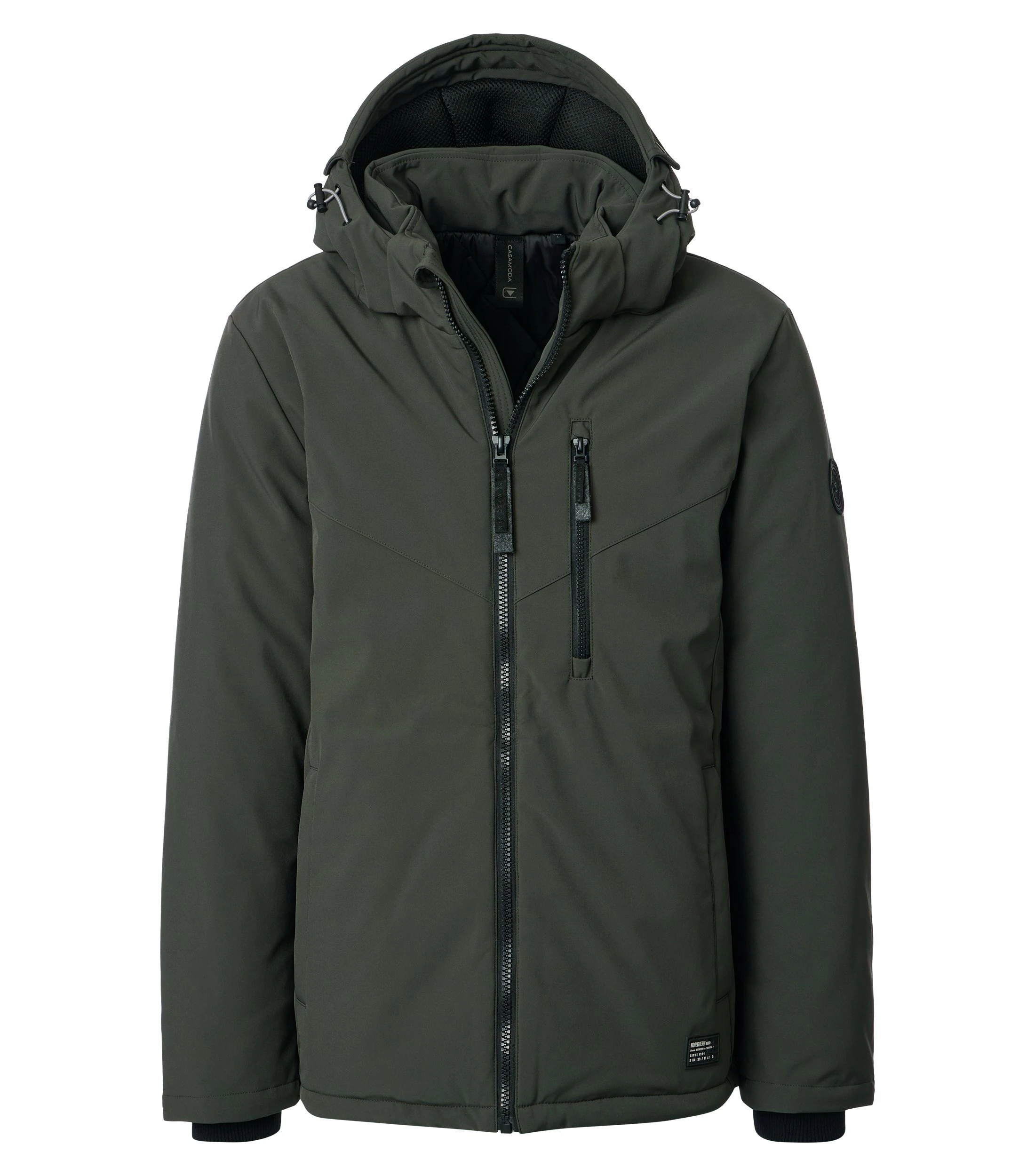 Jacke im unifarbenen Design in der Farbe Dunkelgrün