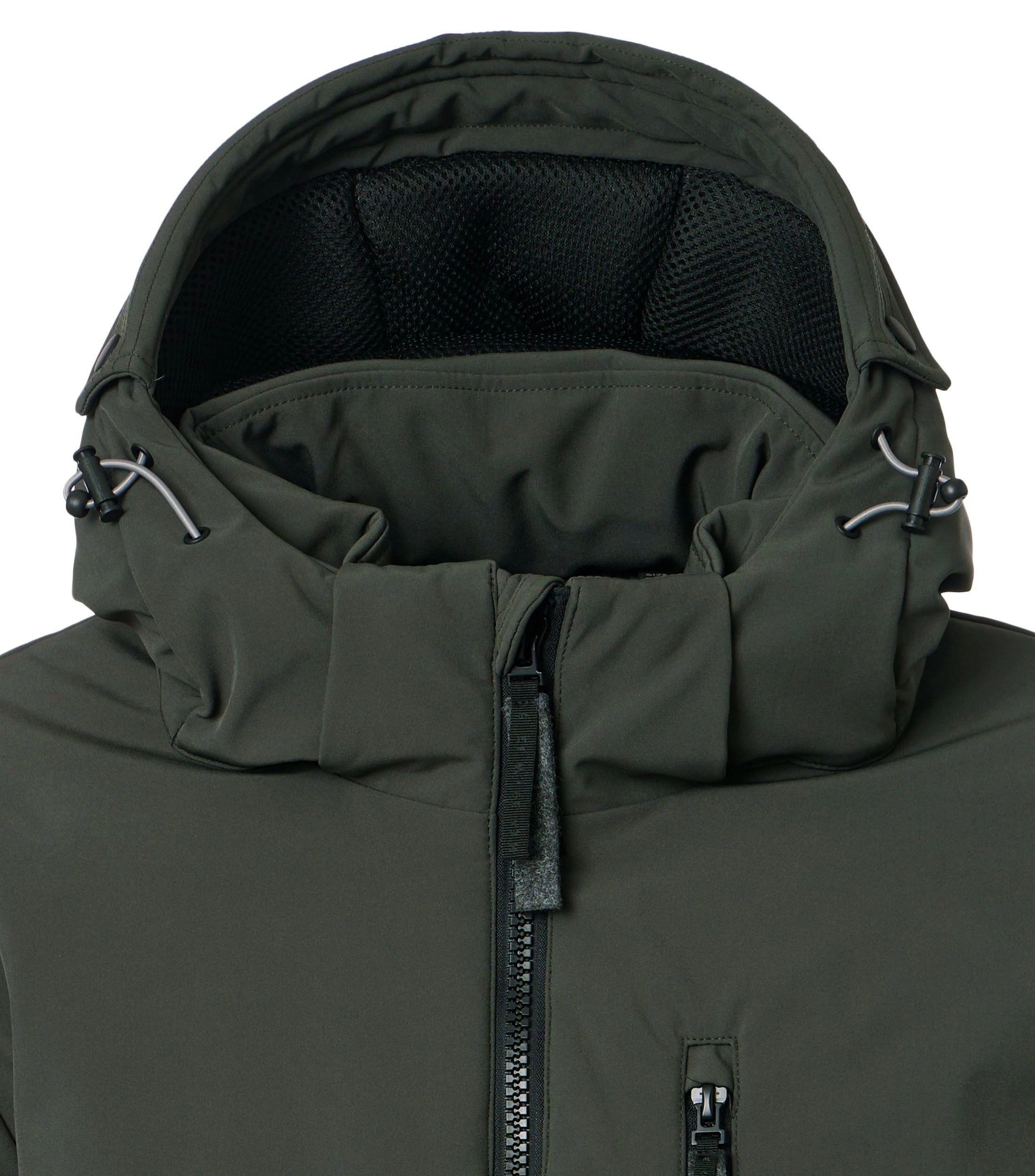 Jacke im unifarbenen Design in der Farbe Dunkelgrün