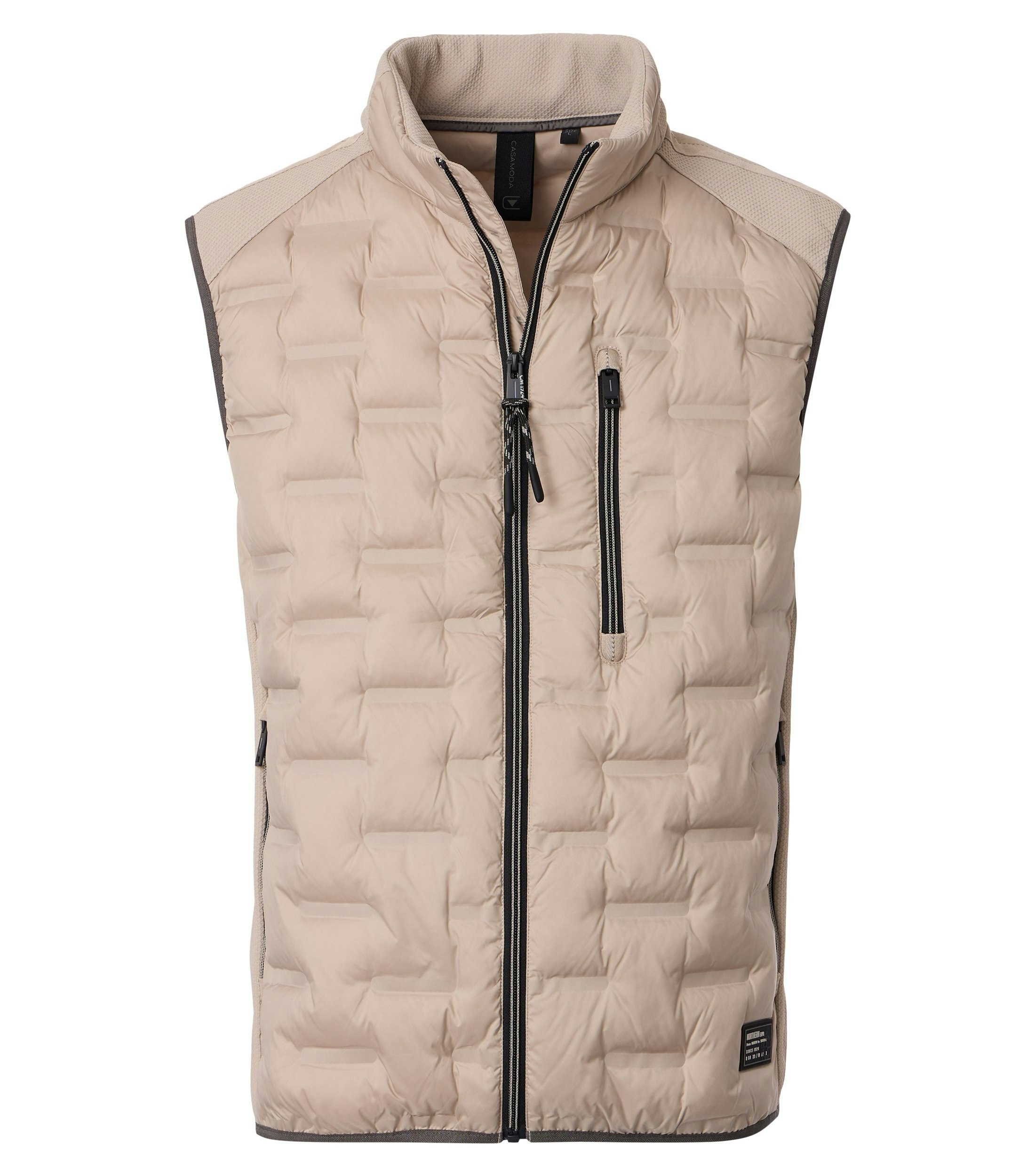 Eine Weste im uni Muster in der Farbe Champagner Beige