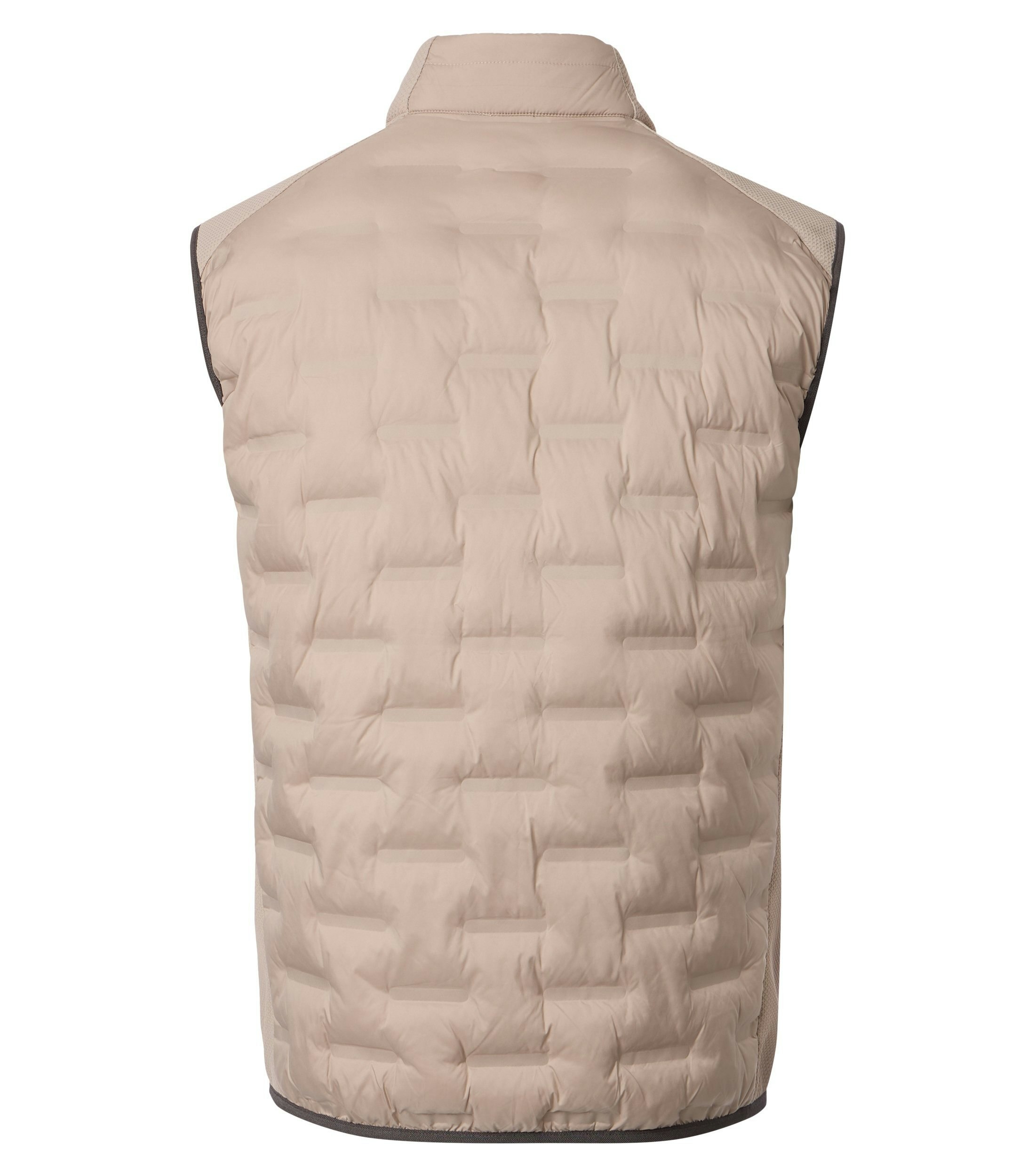 Eine Weste im uni Muster in der Farbe Champagner Beige