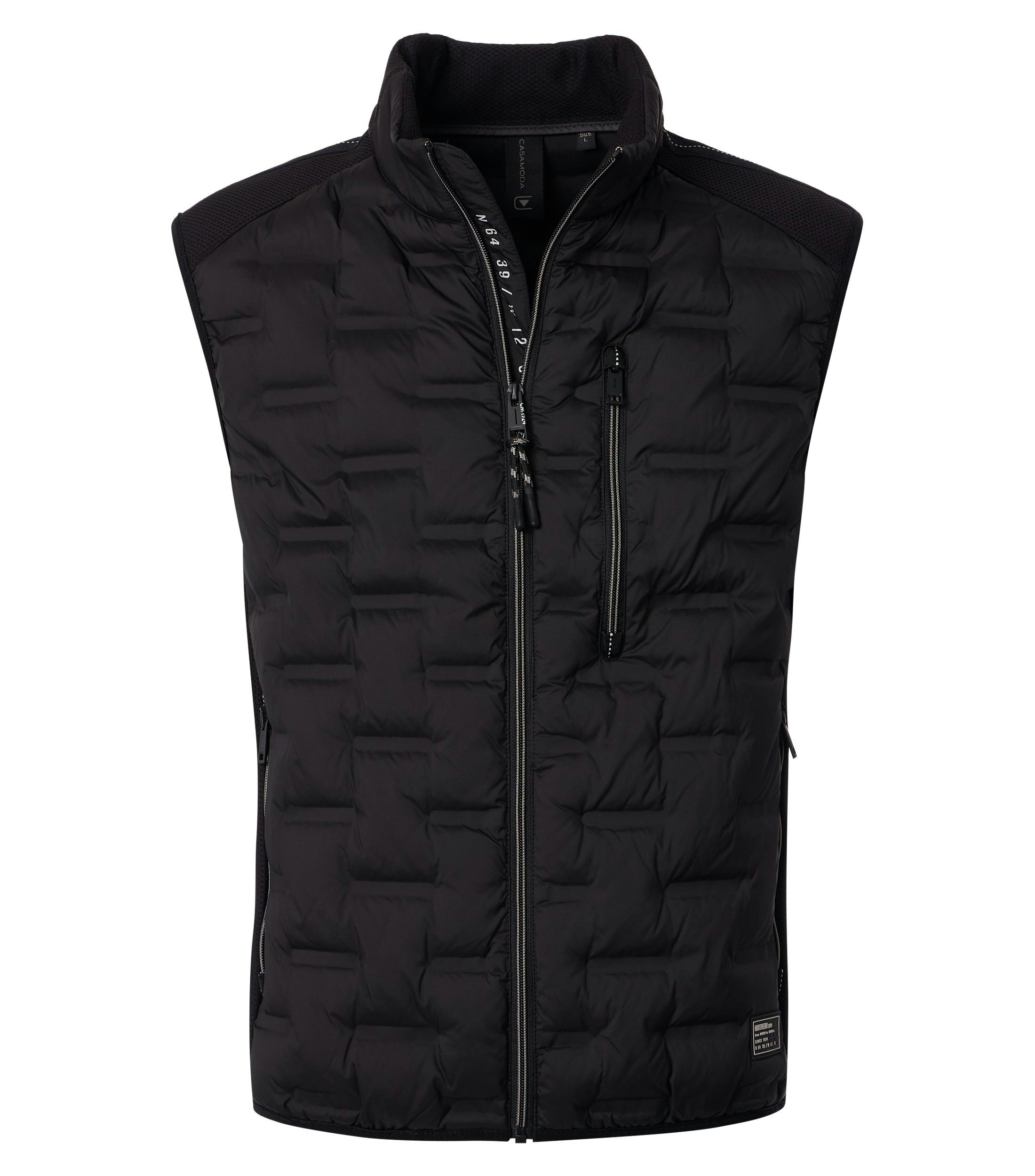 Eine Weste im uni Muster in der Farbe Schwarz